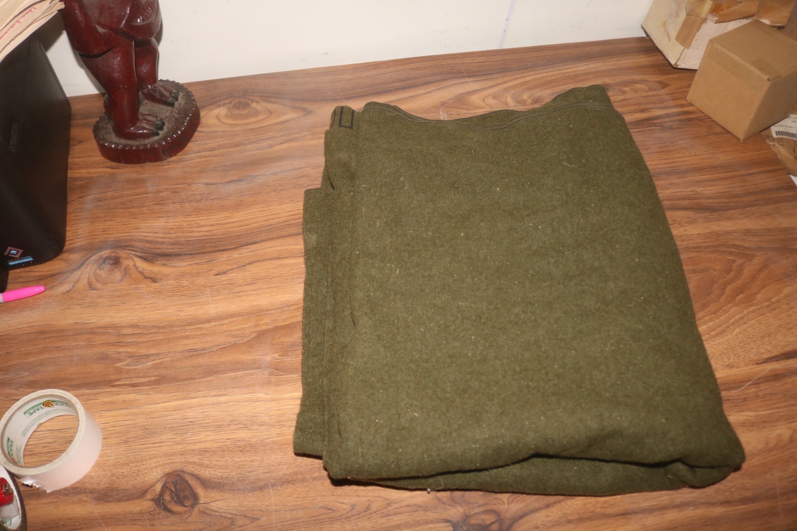 NOS USGI post Vietnam wool bed blanket 1976 dated