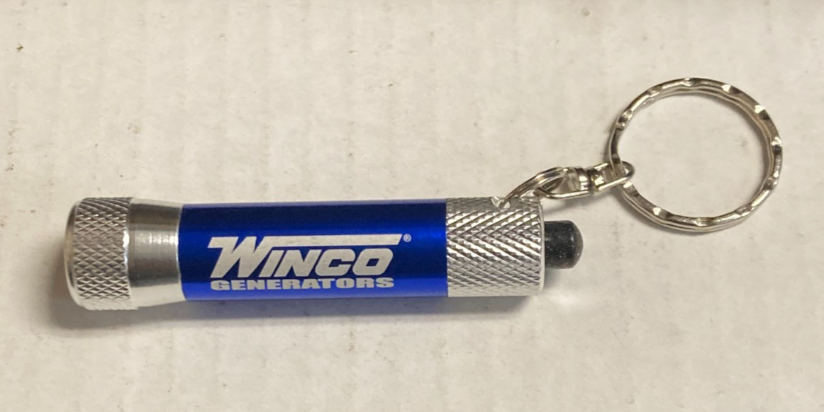 Rare WINCO / FM Generator  3” LED Flashlight Keychain New
