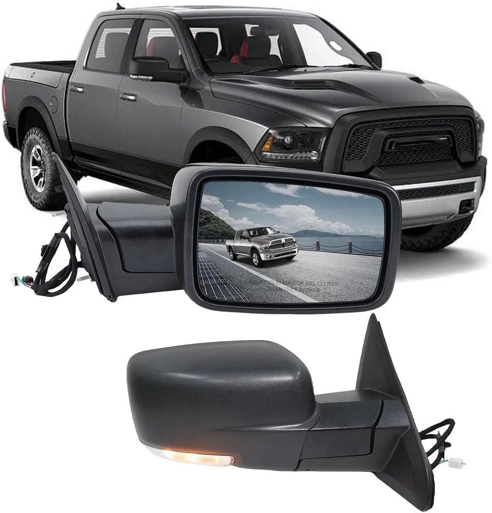 Right Passenger Side Mirror Compatible with 2013-2018 Dodge Ram 1500 2500 3500 M