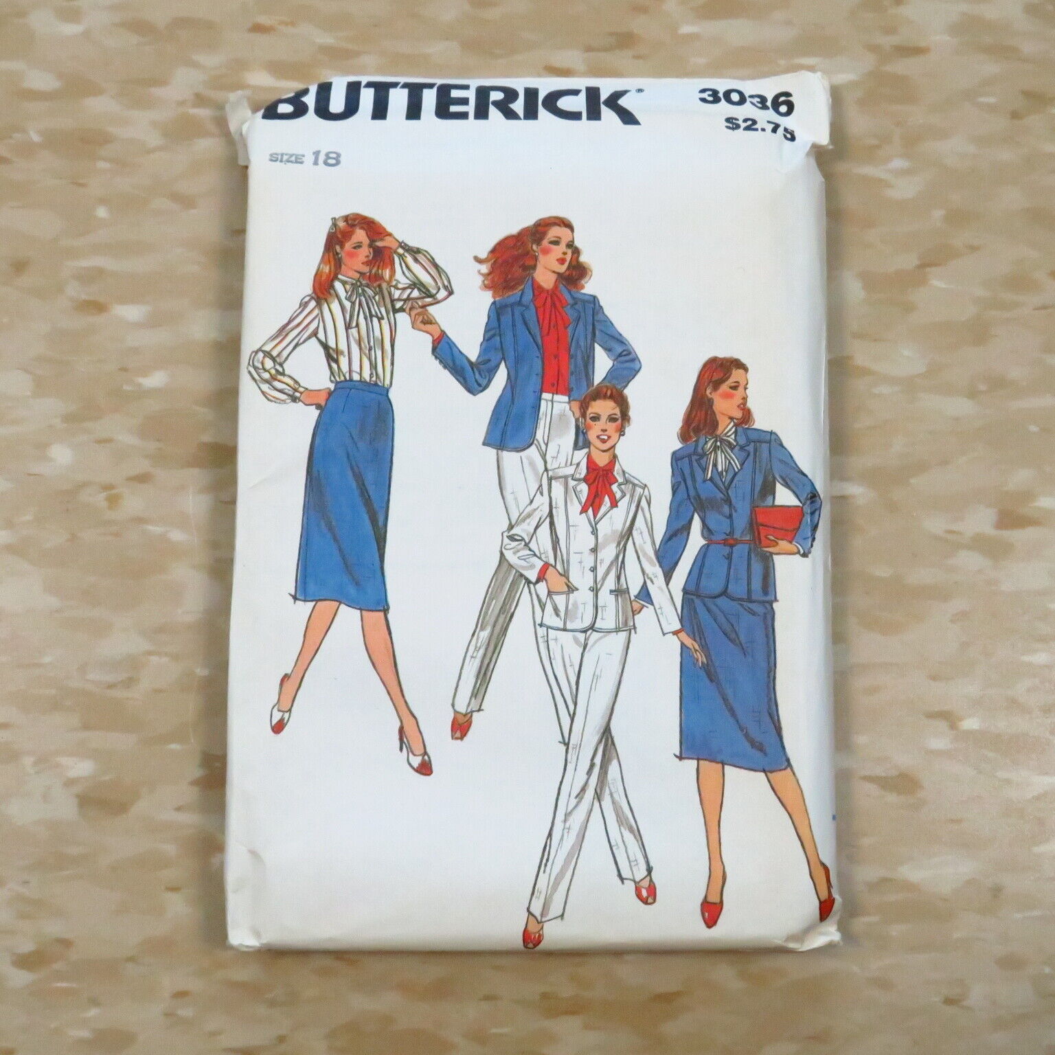 Uncut 1980s Skirt Pants Blouse Variety Pattern Size 18 40 Bust Butterick 3036