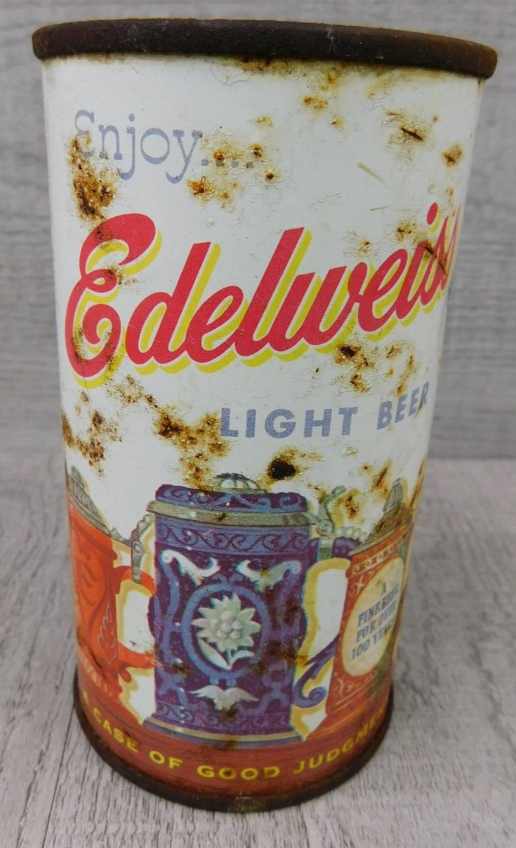 Enjoy Edelweiss South Bend Indiana Light Beer  Steel Premium Pull Tab Beer Can