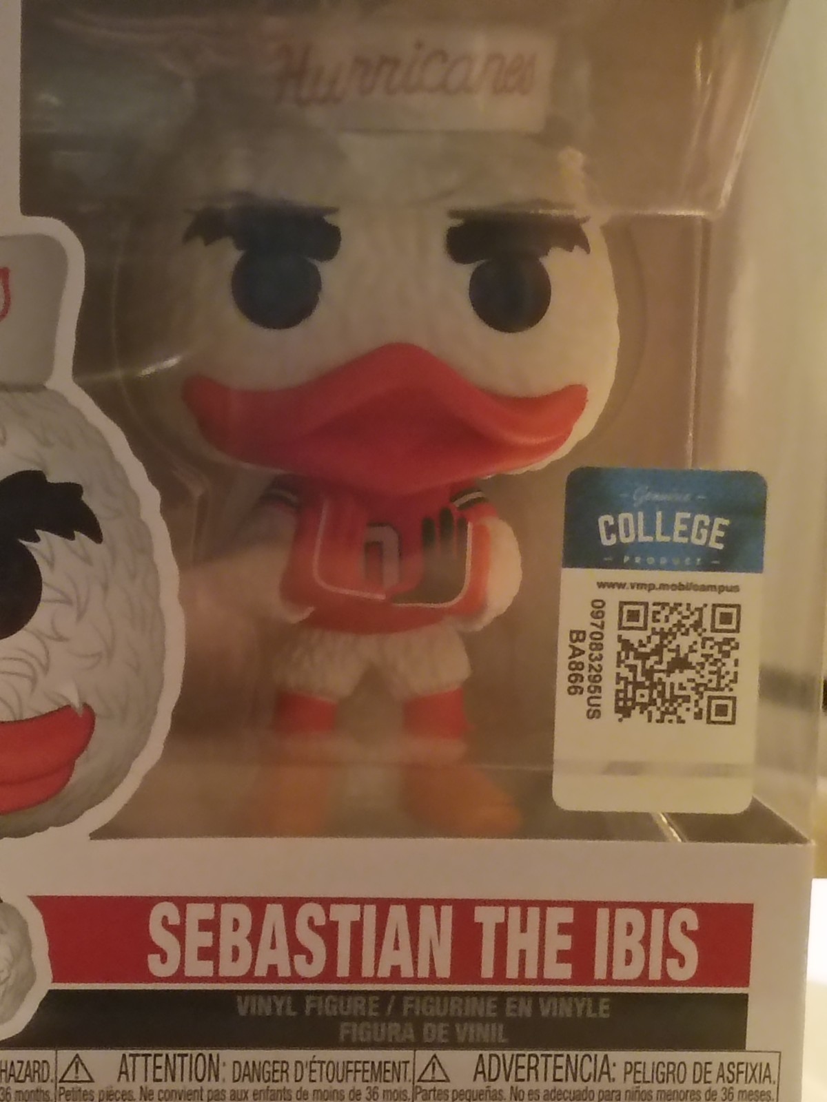 Funko Pop Miami Hurricanes Football sebastian the Ibis #12 Vinyl Figure Wprotec