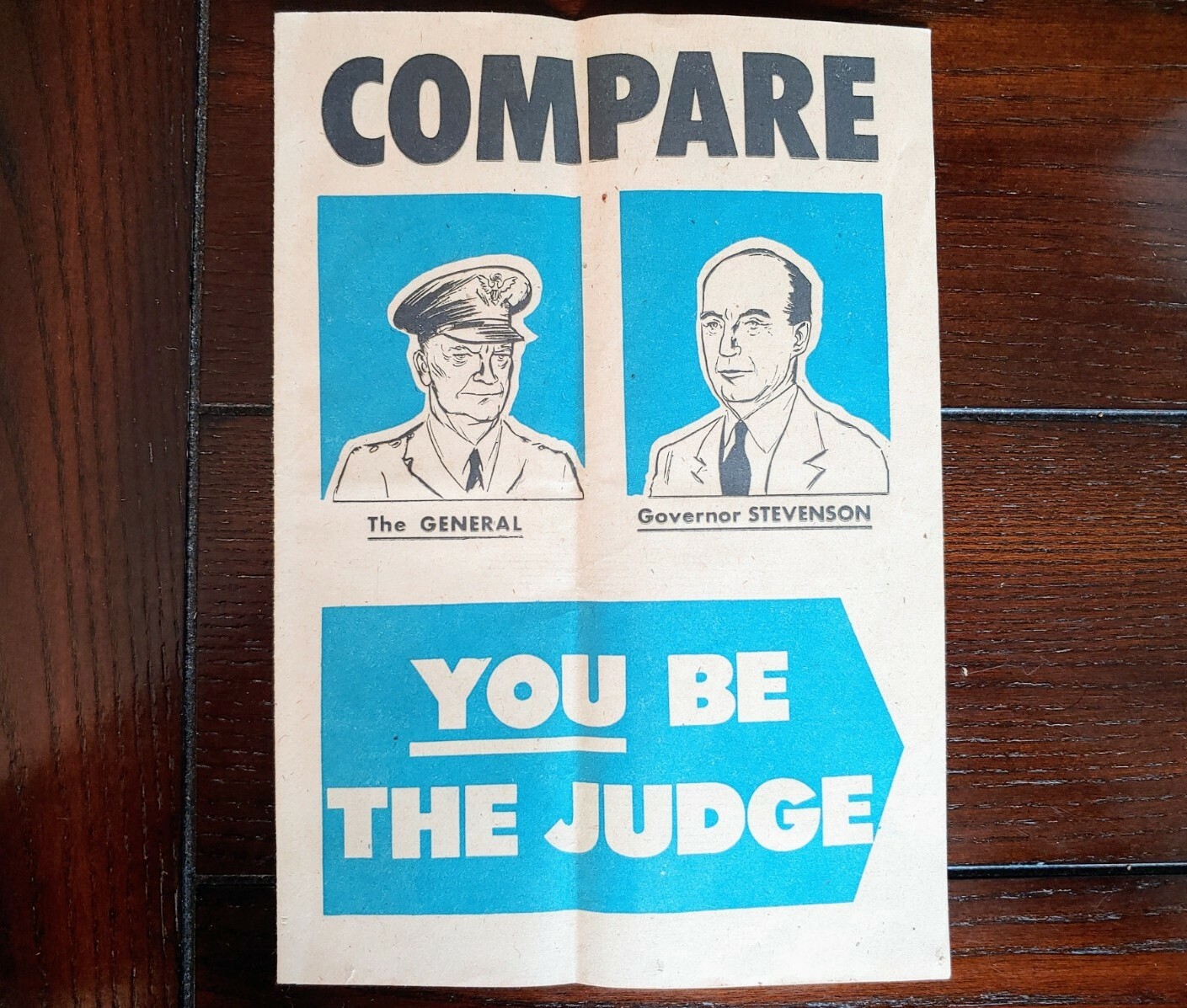 Original 1950\'s Eisenhower vs. Stevenson Presidential US Political Pamphlet