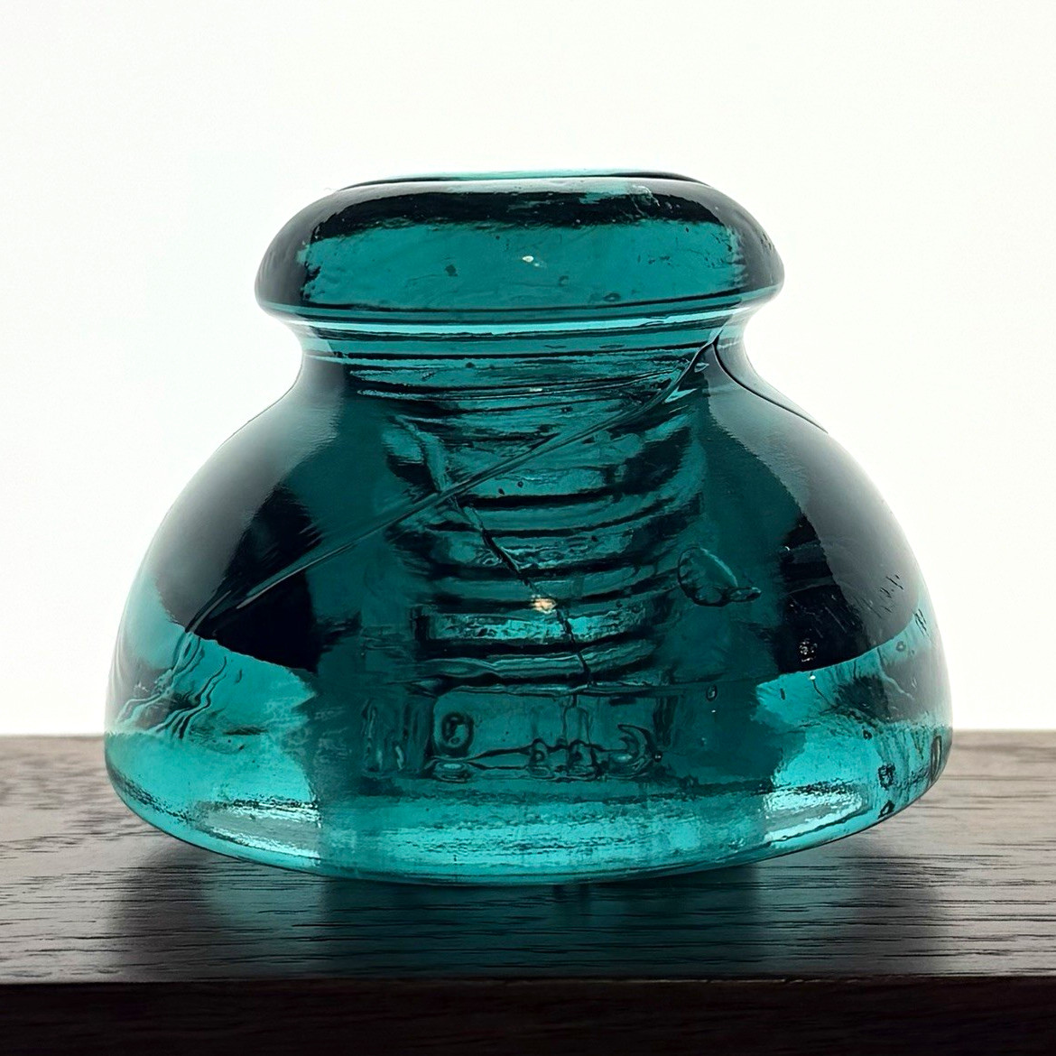 Unique Dark Blue Aqua CD 226 No 115 Power Glass Insulator