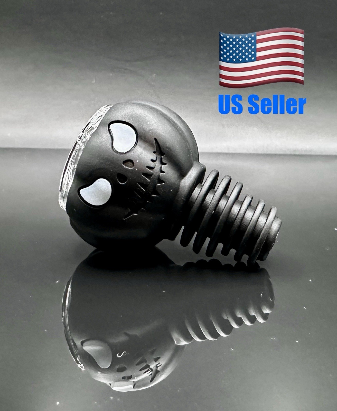 Universal 14mm 18mm Hybrid Silicone Glass Bowl -Blacklight Reactive BLACK