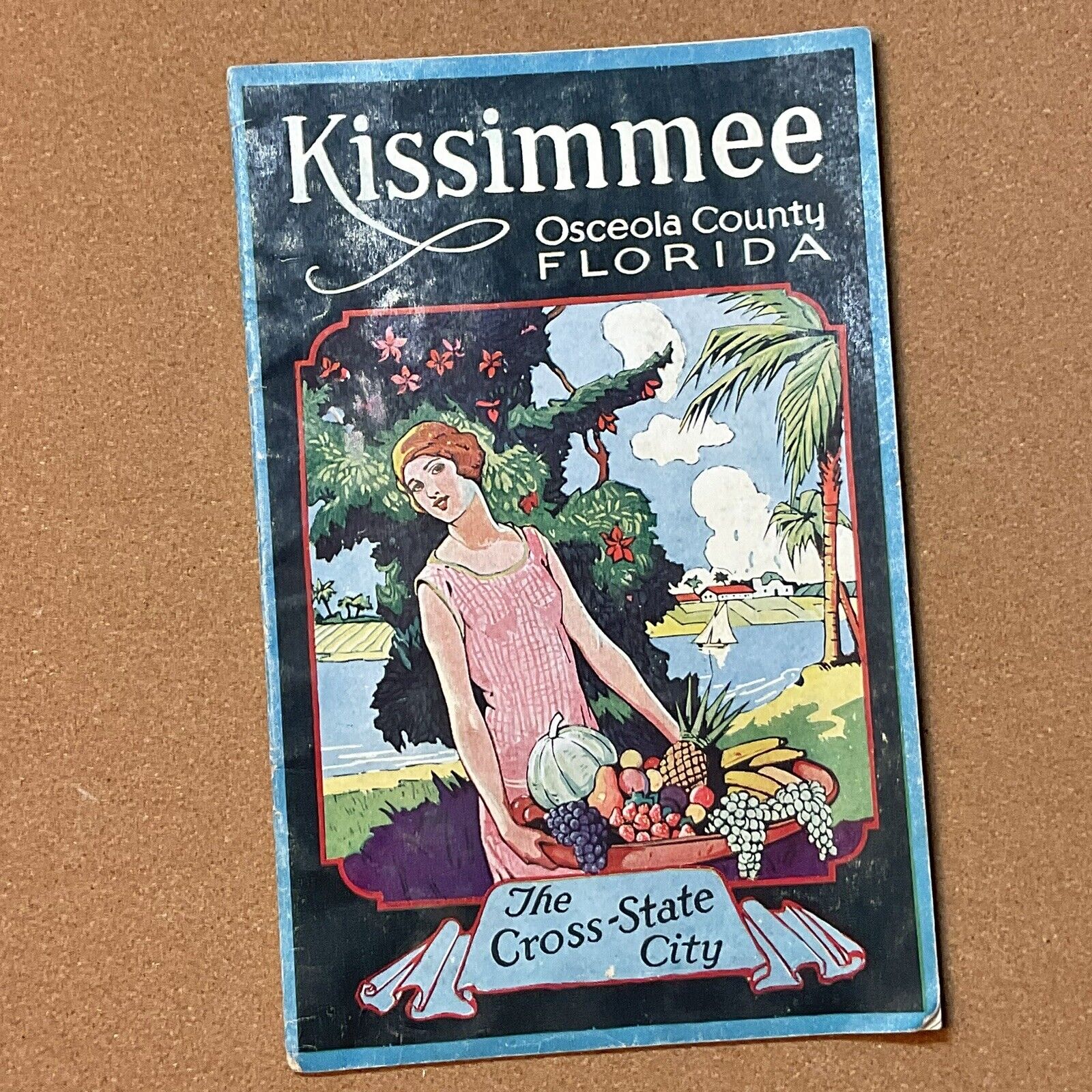 VTG TOURISM BROCHURE | KISSIMMEE FLORIDA | 1920\'s RARE LITHO ART DECO COVER