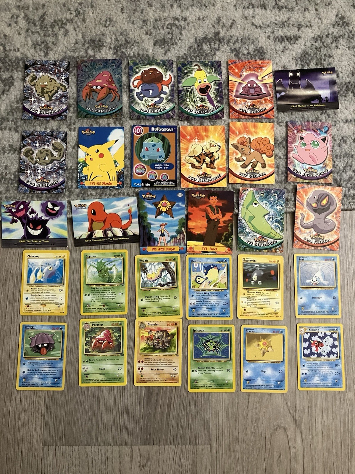 Lot of 30 Vintage Pokémon Cards – Topps TV Animation Edition + Early TCG