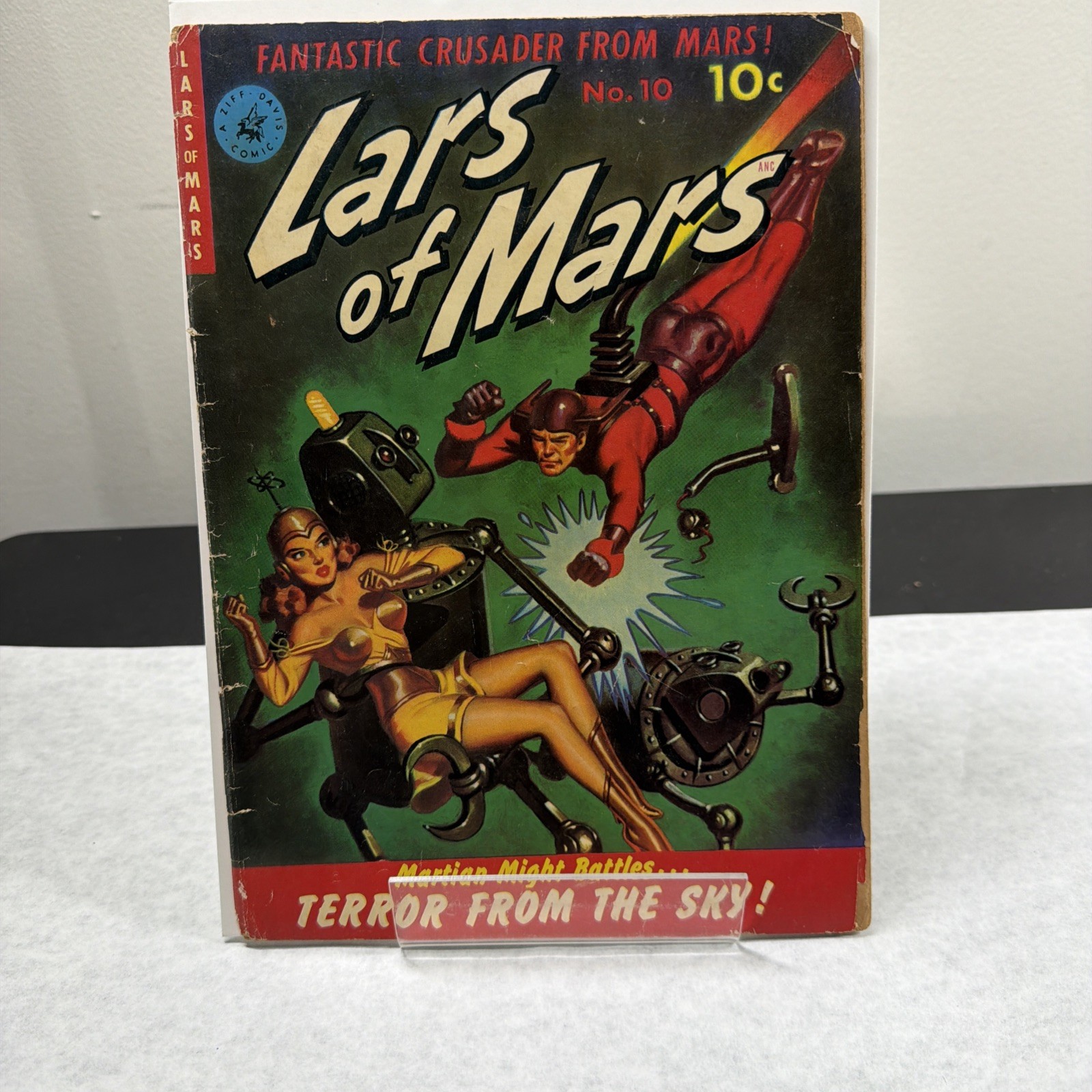 Lars of Mars #10 KEY GOLDEN AGE comic Ziff-Davis 1951 Robot and Good Girl cover 