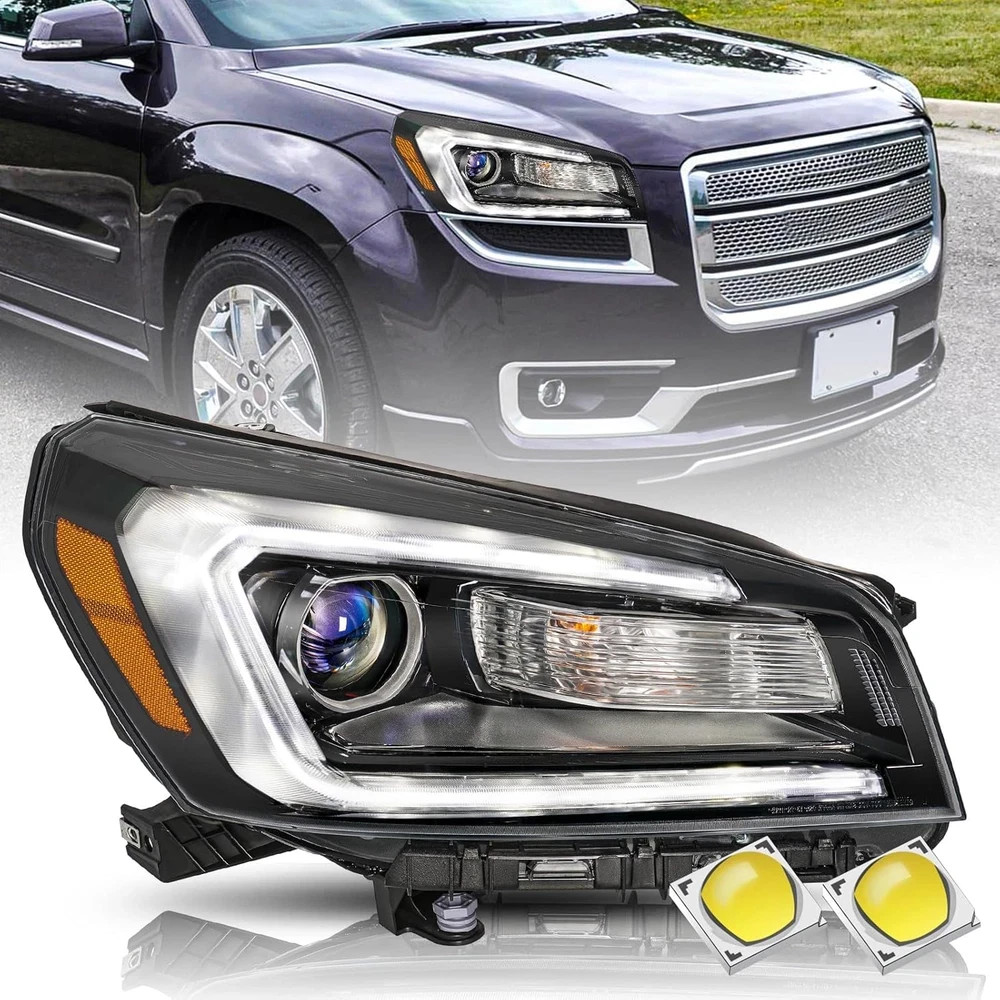 BRYGHT Fits for 2013 2014 2015 2016 GMC Acadia Halogen Headlight Assembly 2017 L