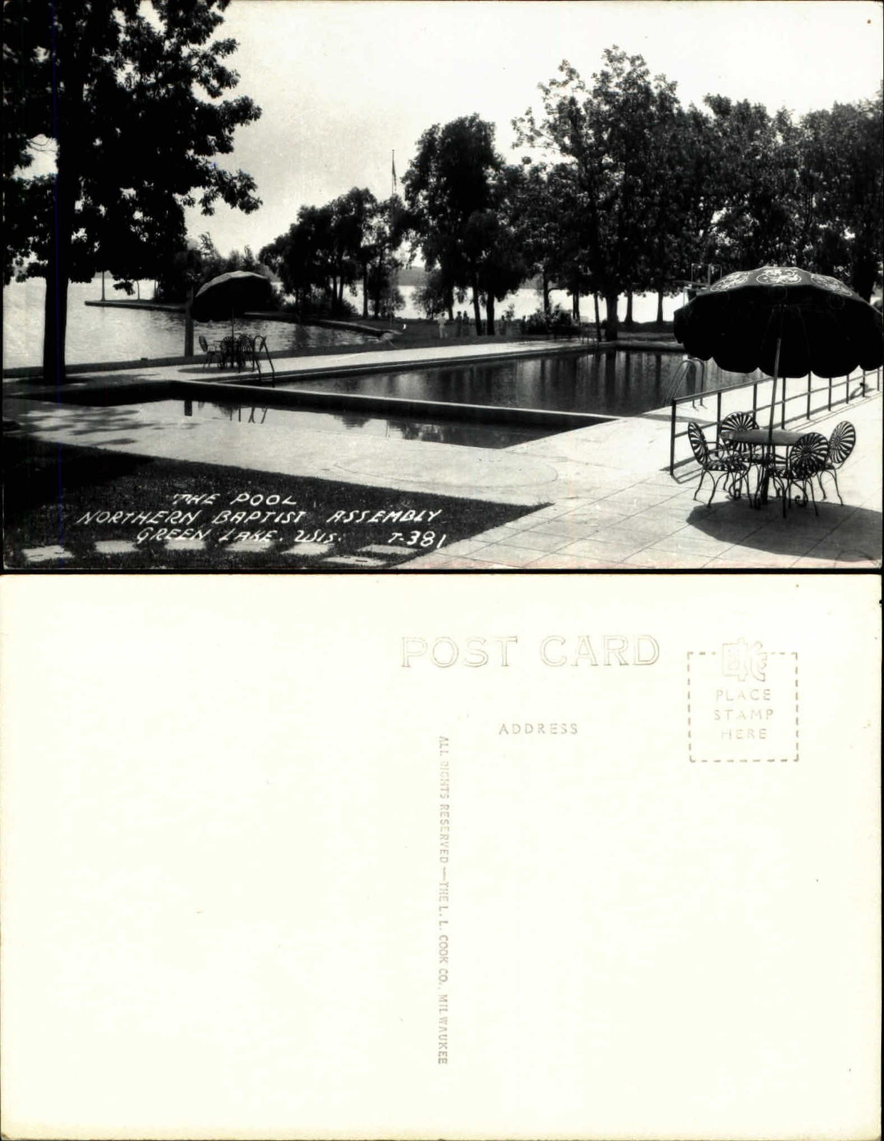 The Pool Northern Baptist Assembly Green Lake Wisconsin RPPC The Pool Northern Baptist Assembly Green Lake Wisconsin RPPC