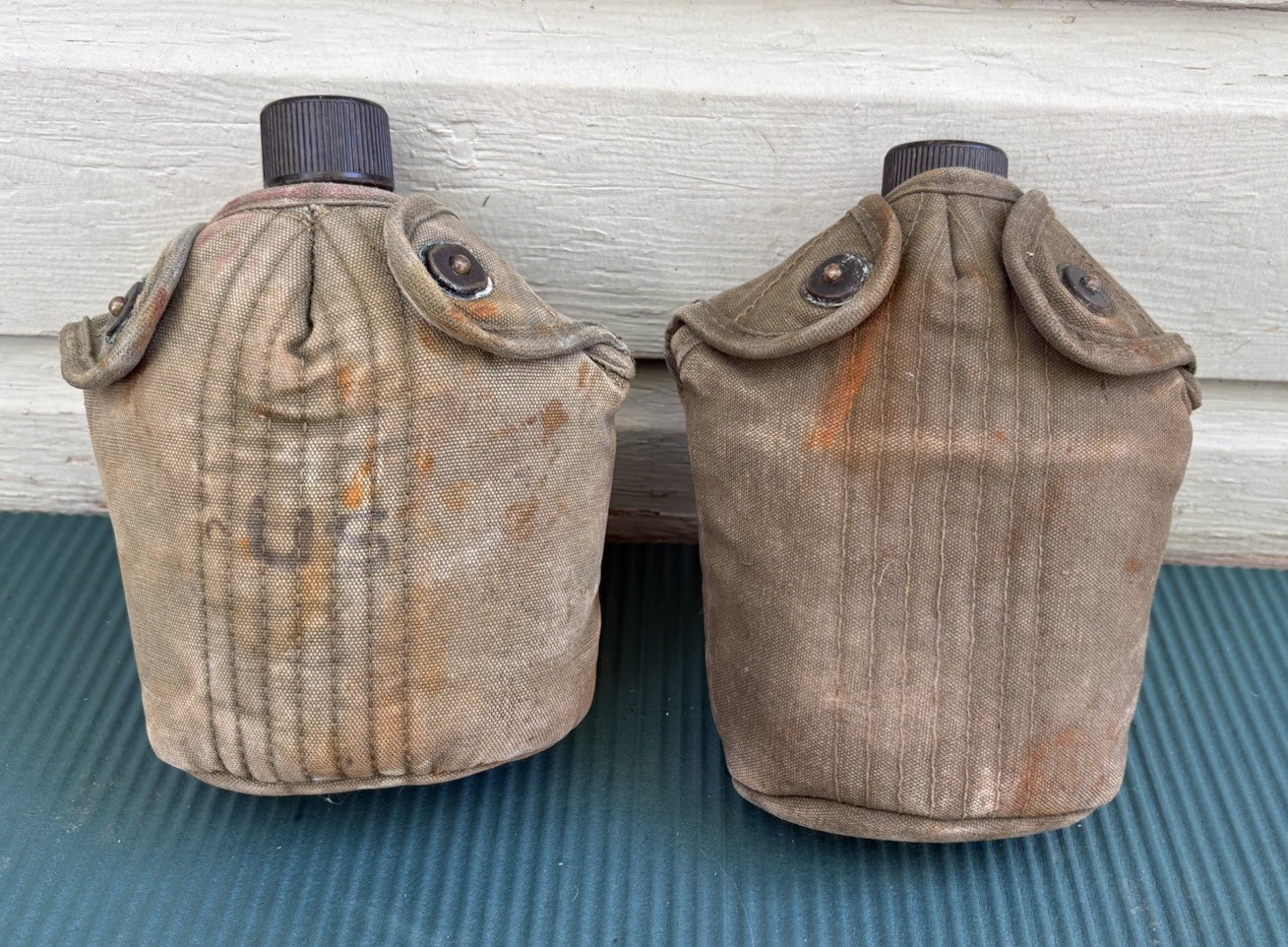 2 Lot VTG 1944 WW2 US Army Canteens VOLLRATH & S.M. CO W/Covers 40s Field Gear