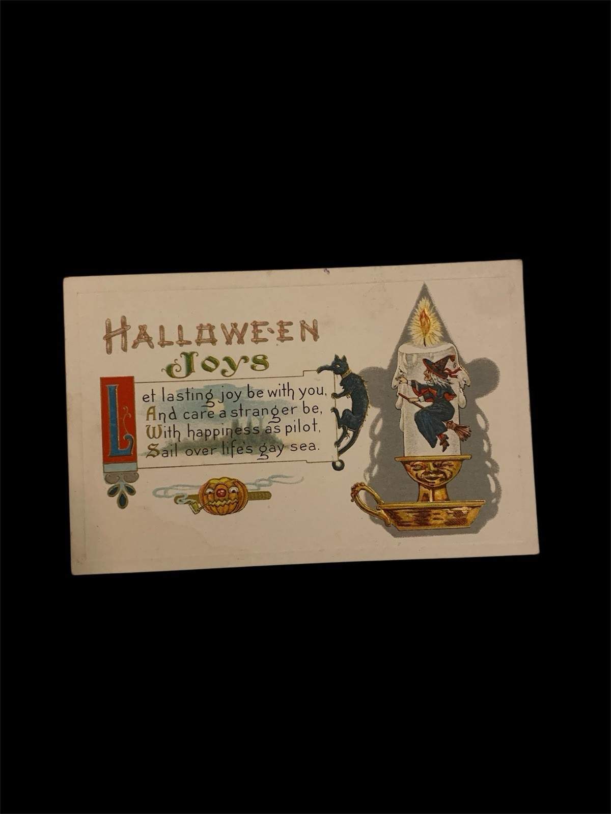 Antique Barton & Spooner Halloween Joy Post Card ~ Early 1990’s ~ Rare