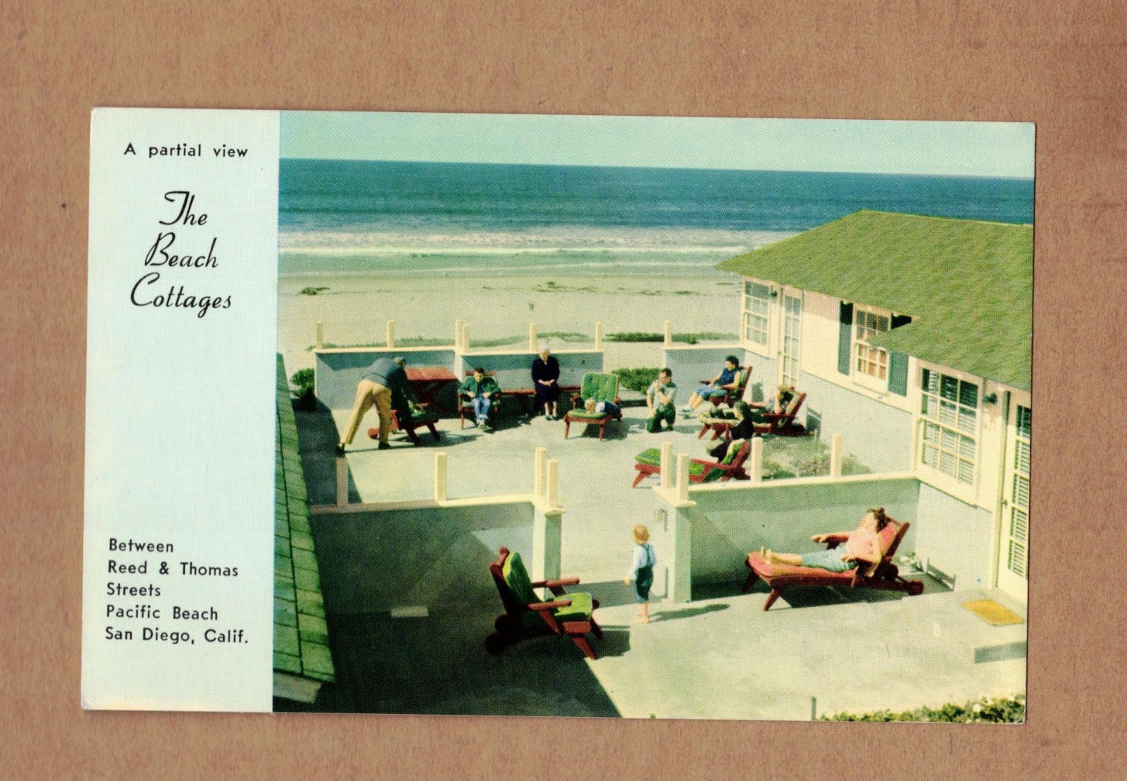 The Beach Cottages Motel, San Diego, California Vintage Postcard