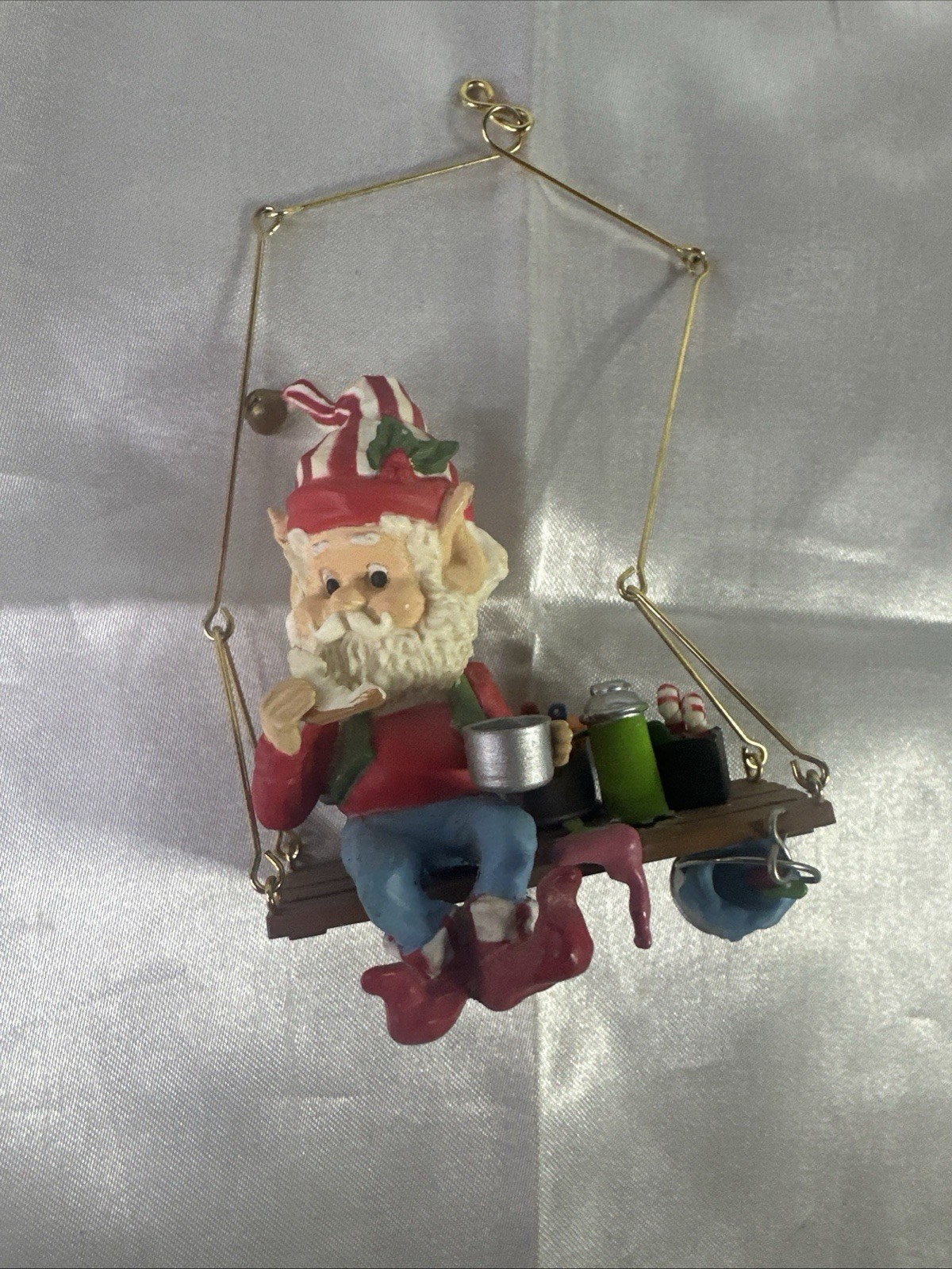 Vintage Enesco Treasury Christmas  Ornament 3” Bunkie 561835 Wee Tree Trimmers 