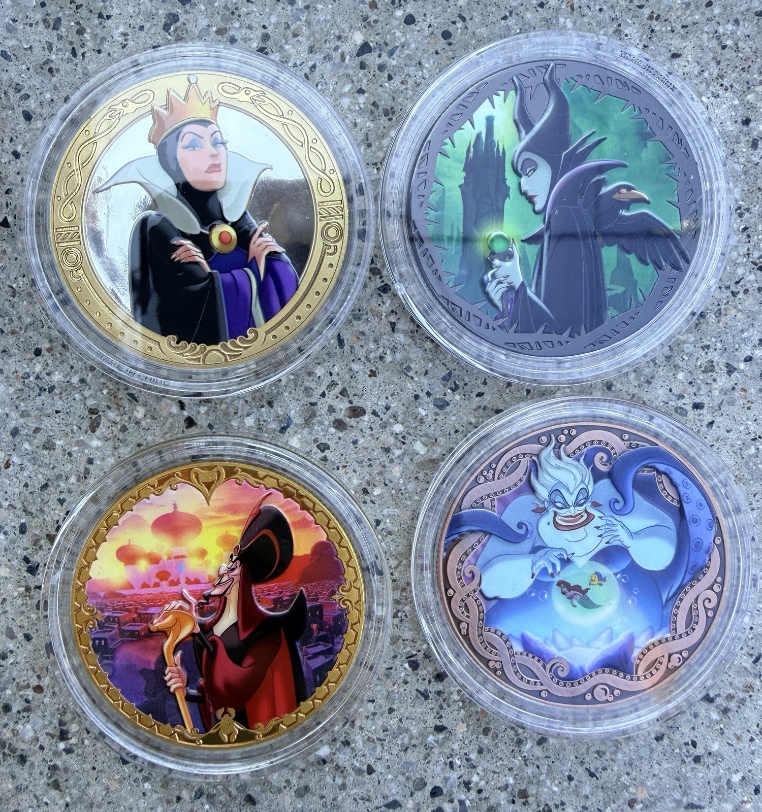 2026 Disneyland EXCLUSIVE Color Medallions - Set of 4 Coins In Capsules