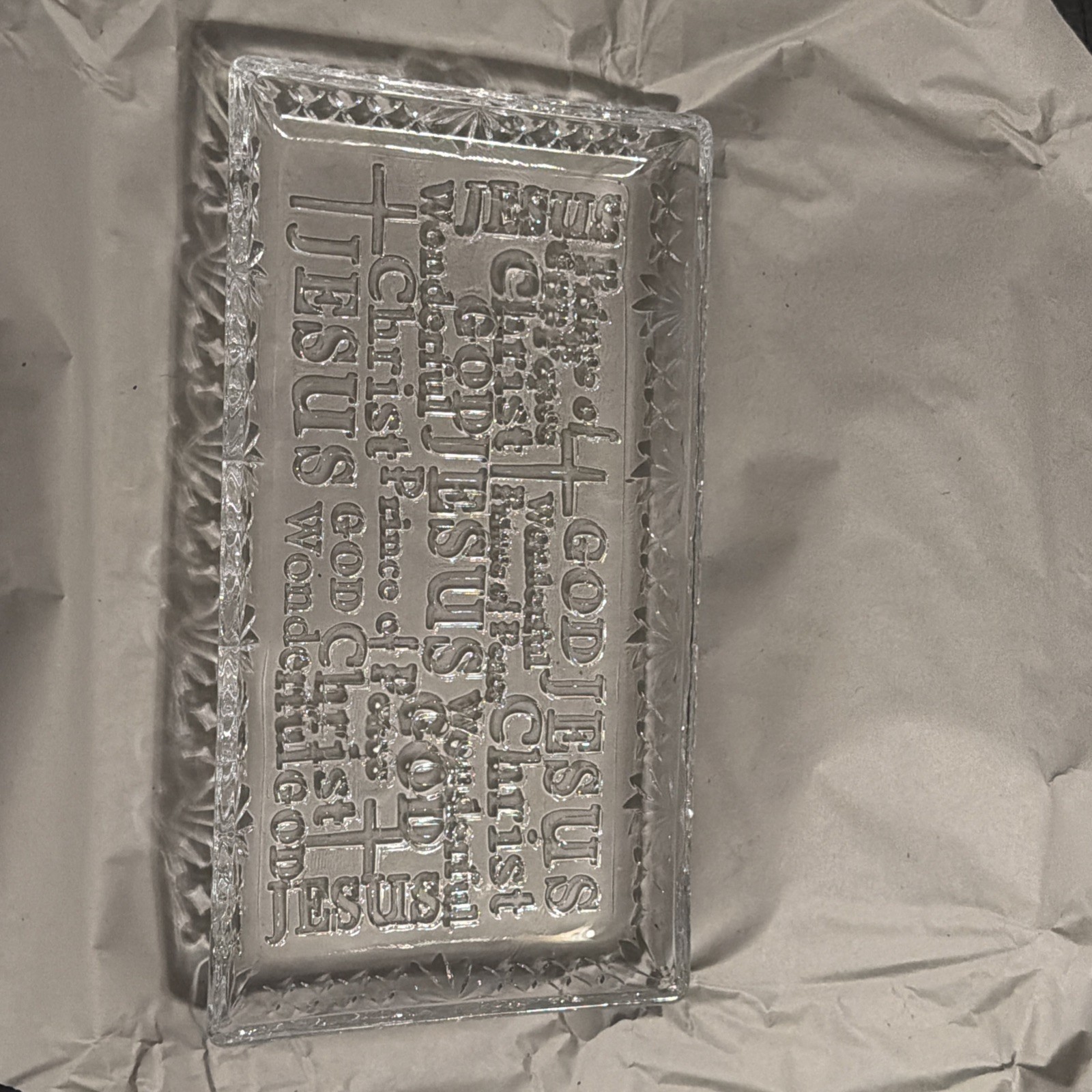Inspirational Trinket Tray /Serveware Crystal Clear 10\