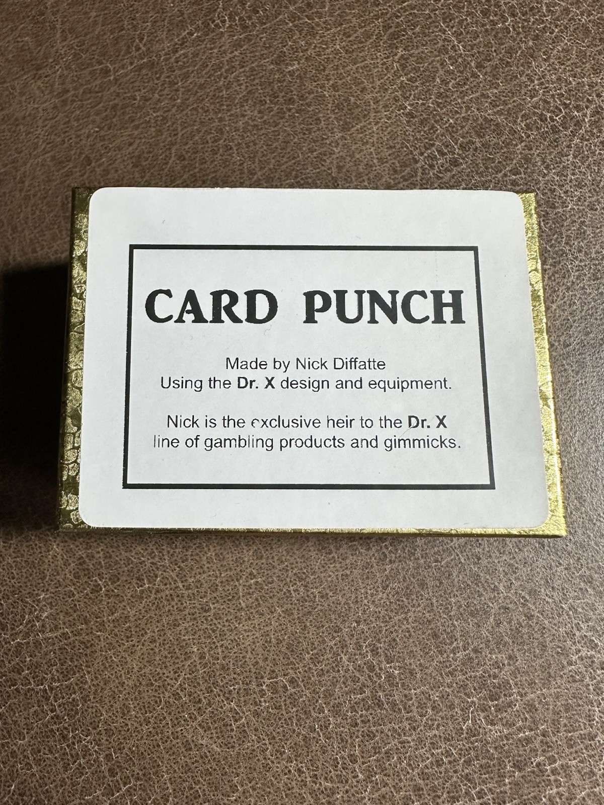 Dr. X Card Punch by Nick Diffatte