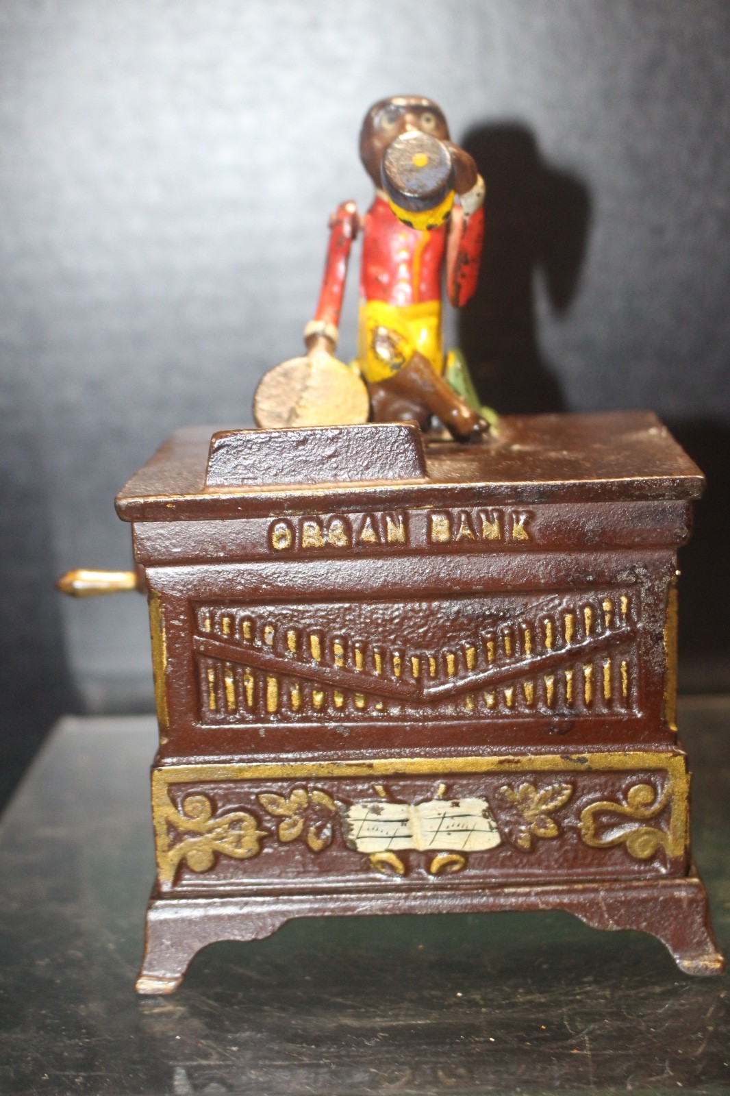 Antique 1882 Kyser & Rex Organ Bank Musical Mechanical Coin Bank Medium Size Antique 1882 Kyser & Rex Organ Bank Musical Mechanical Coin Bank Medium Size