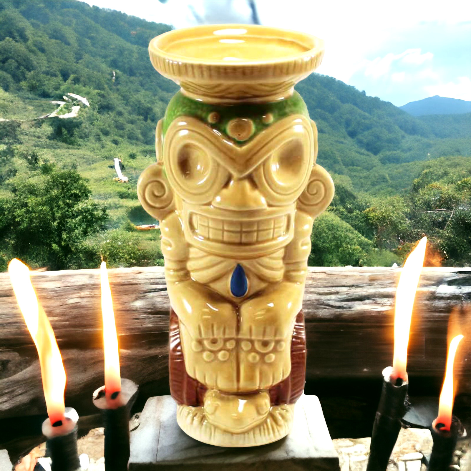 2017 Tiki Farm DON Q Monkey Taino Cemi Tiki Mug (18 oz) by Bai