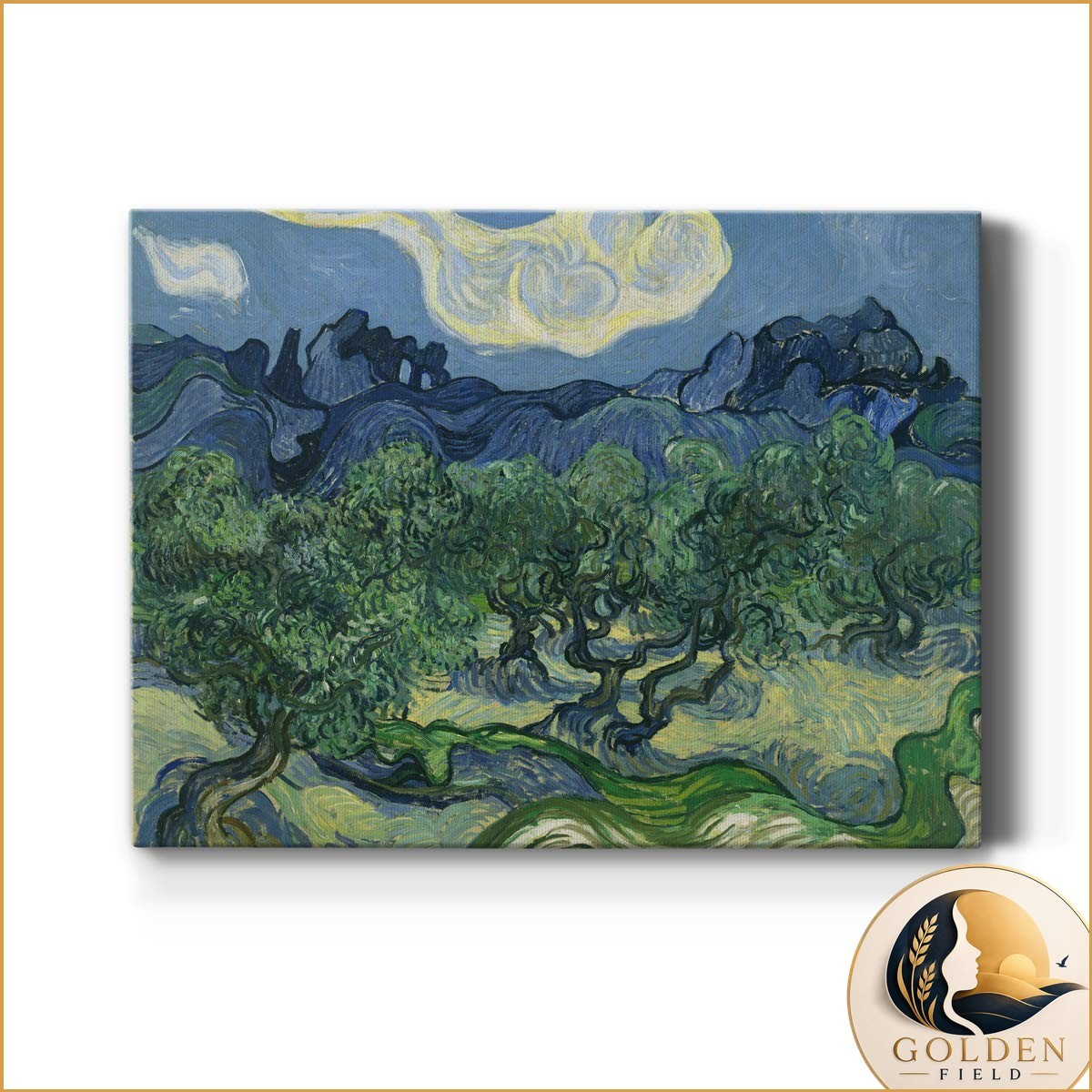 Renditions Gallery Olive Trees by Vincent Van Gogh Canvas Print 36x48 in Ready