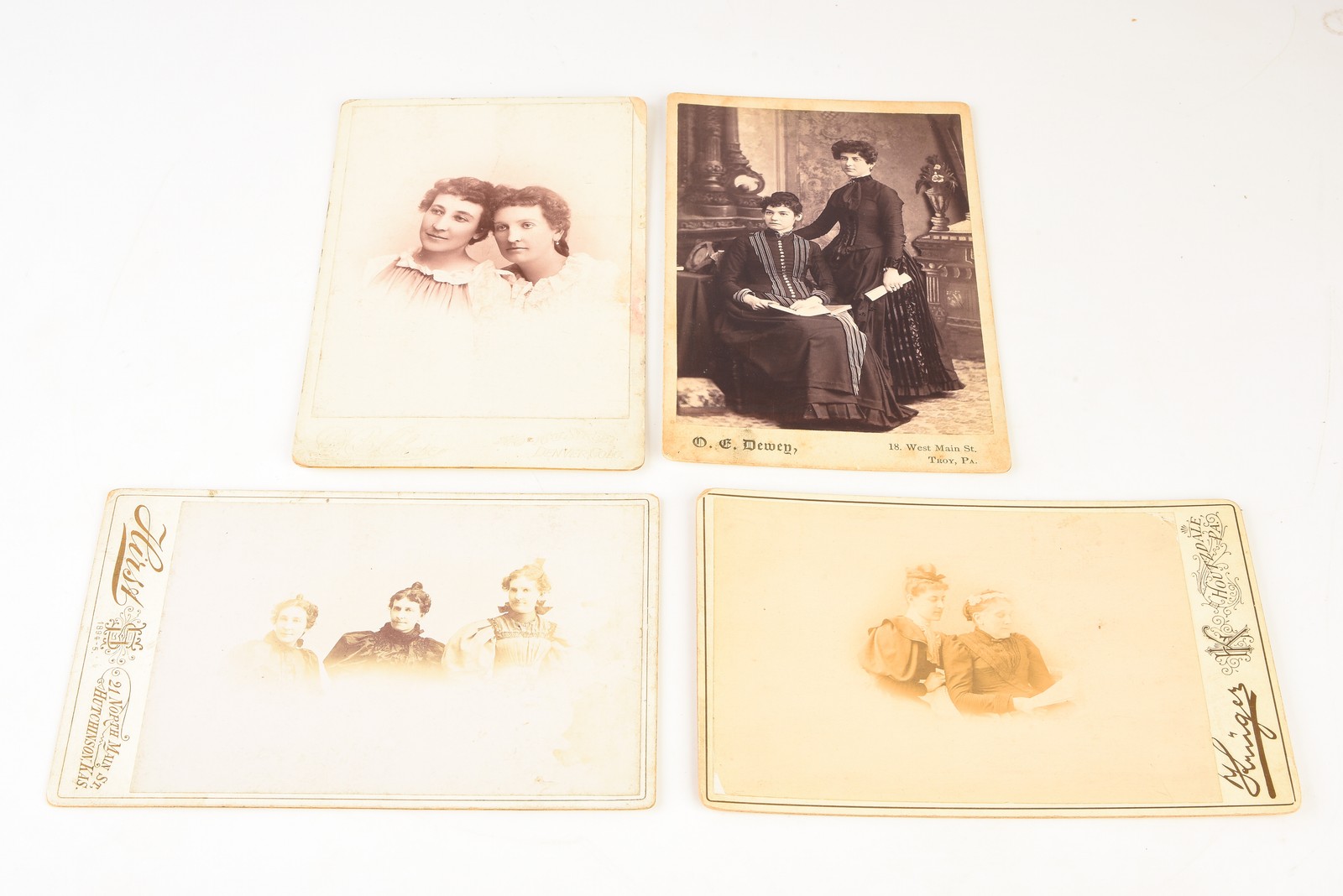 Late 1800s Cabinet Card Albumen Photo 4¼x6½ - Lot of 4 - Victorian Sisters V29