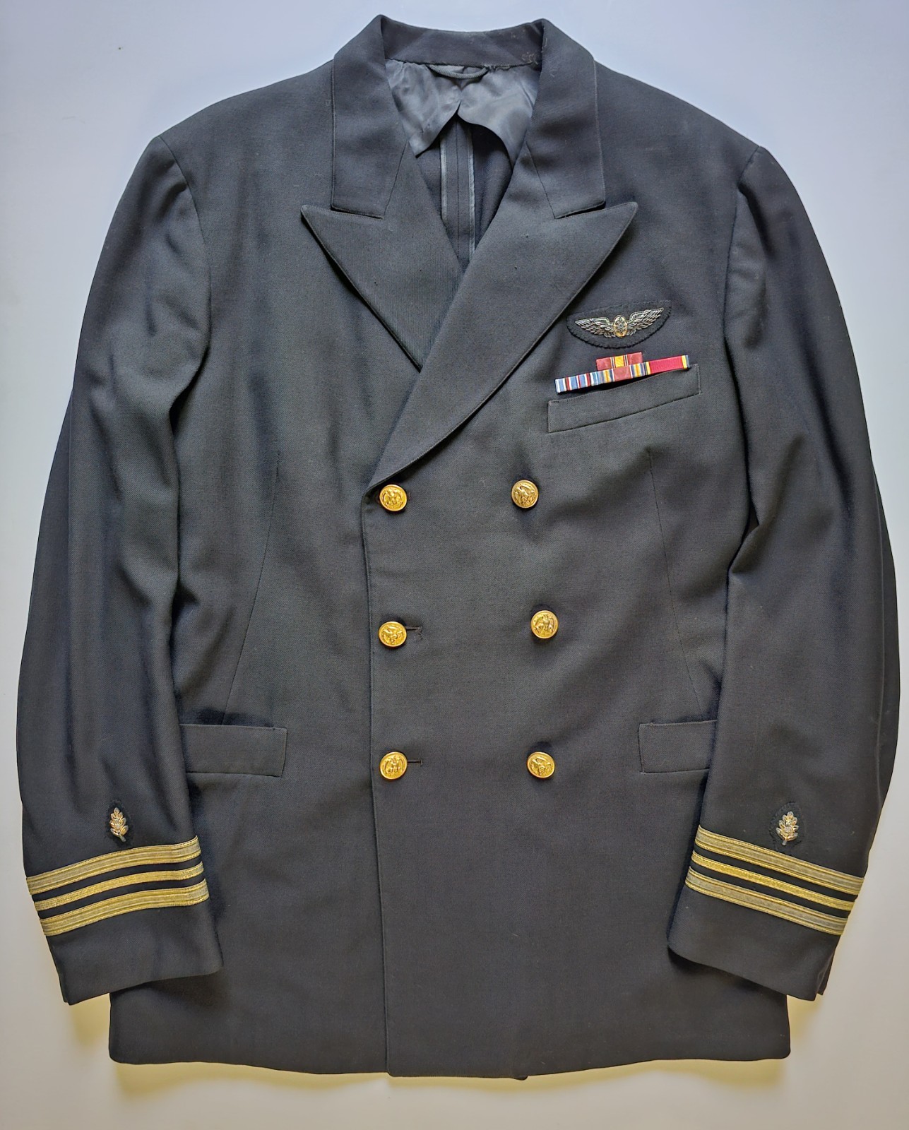 1940s Rare Hart Schaffner & Marx XL 42 Long US Navy Dress Blue Jacket 