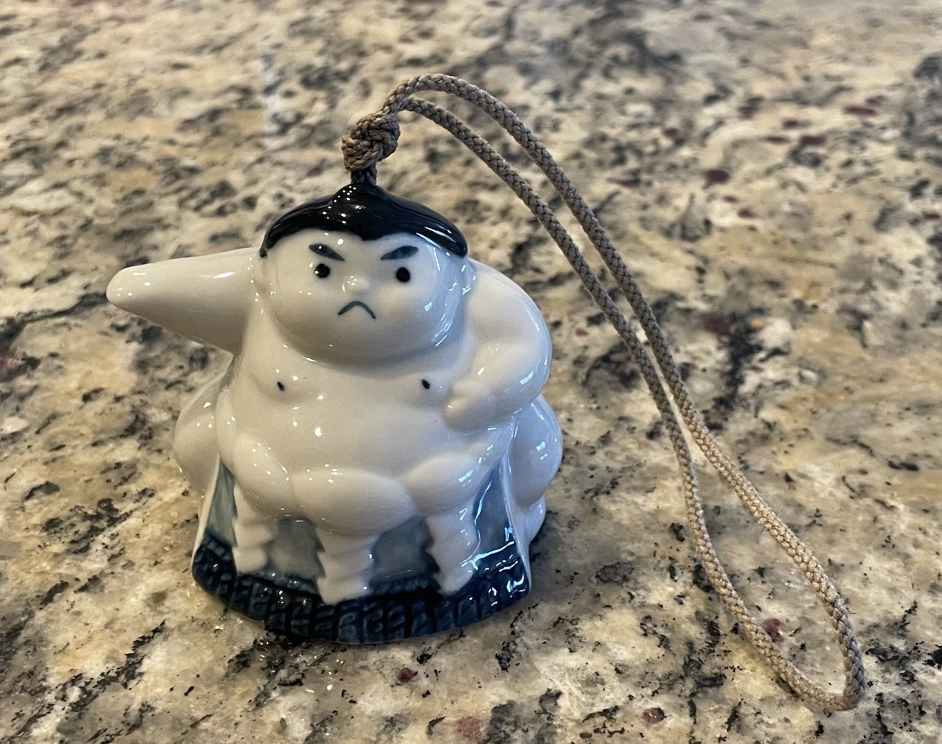 Japanese Sumo Wrestler Bell Vintage, Very Hard To Find Bell