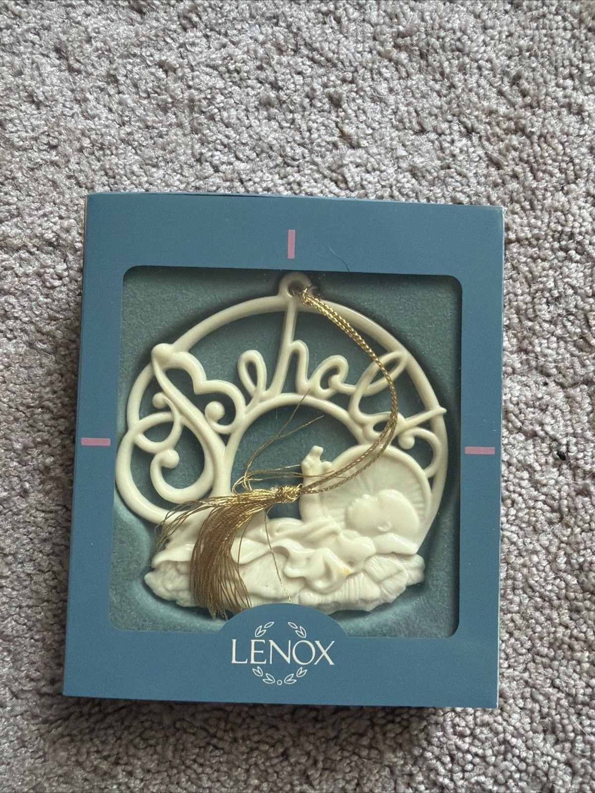 LENOX BEHOLD the CHILD ORNAMENT Mint In Box
