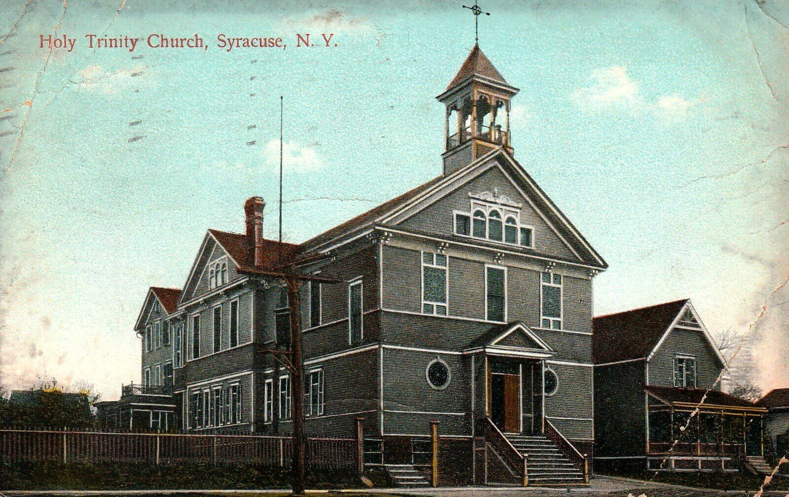 Holy Trinity Church in Syracuse New York Vintage Postcard C1911