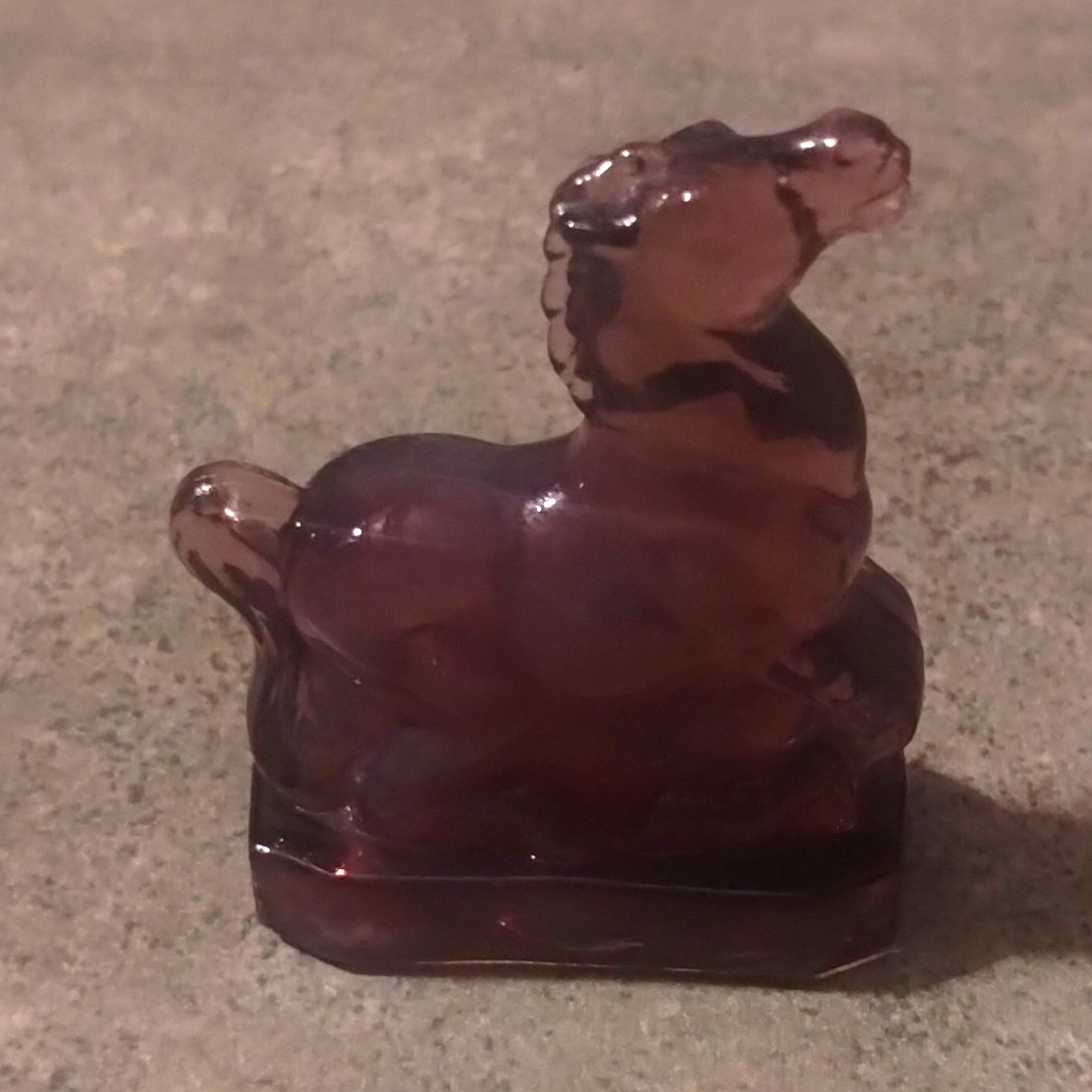 Boyds Glass Purple Glass Horse Figurine Collectible