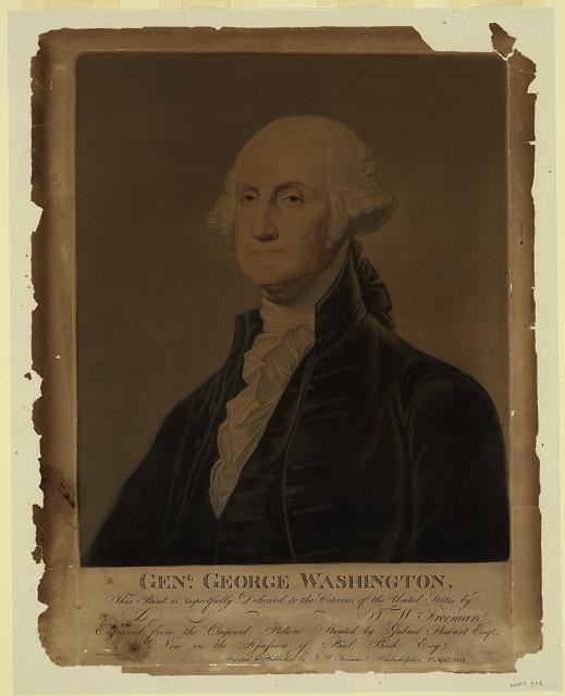 Photo:George Washington 1800s Portrait Painting Print Colonial Era