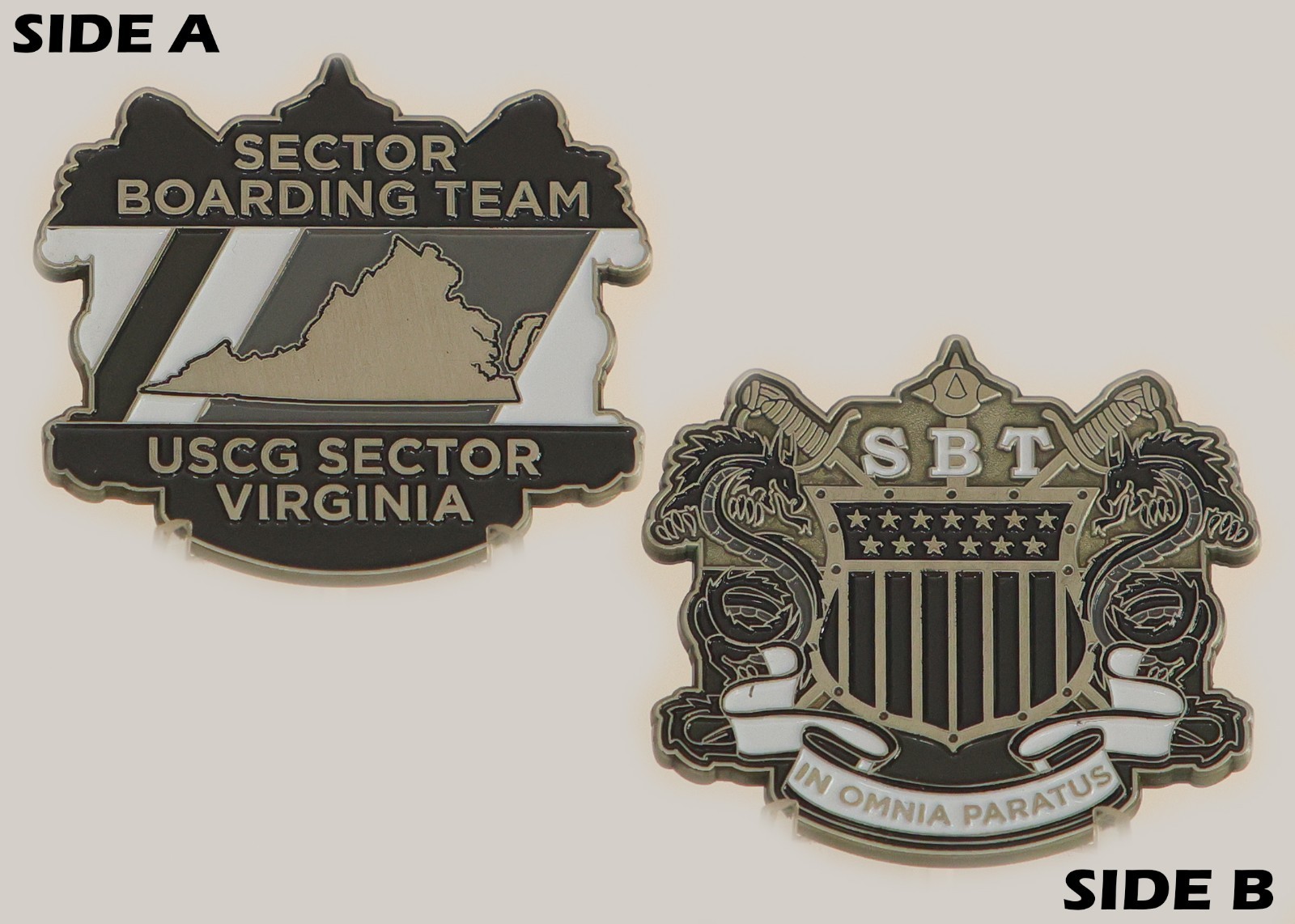 USCG Sector Virginia Boarding Team SBT Dragon Challenge Coin  M#4