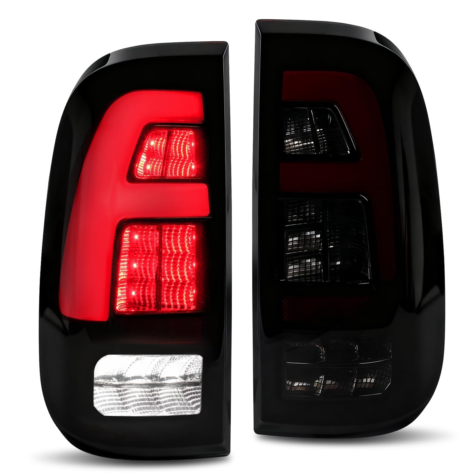 Pair Blacked-Out Full LED Tail Lights for 2008–2016 Ford F-250/F-350/F-450/F-550