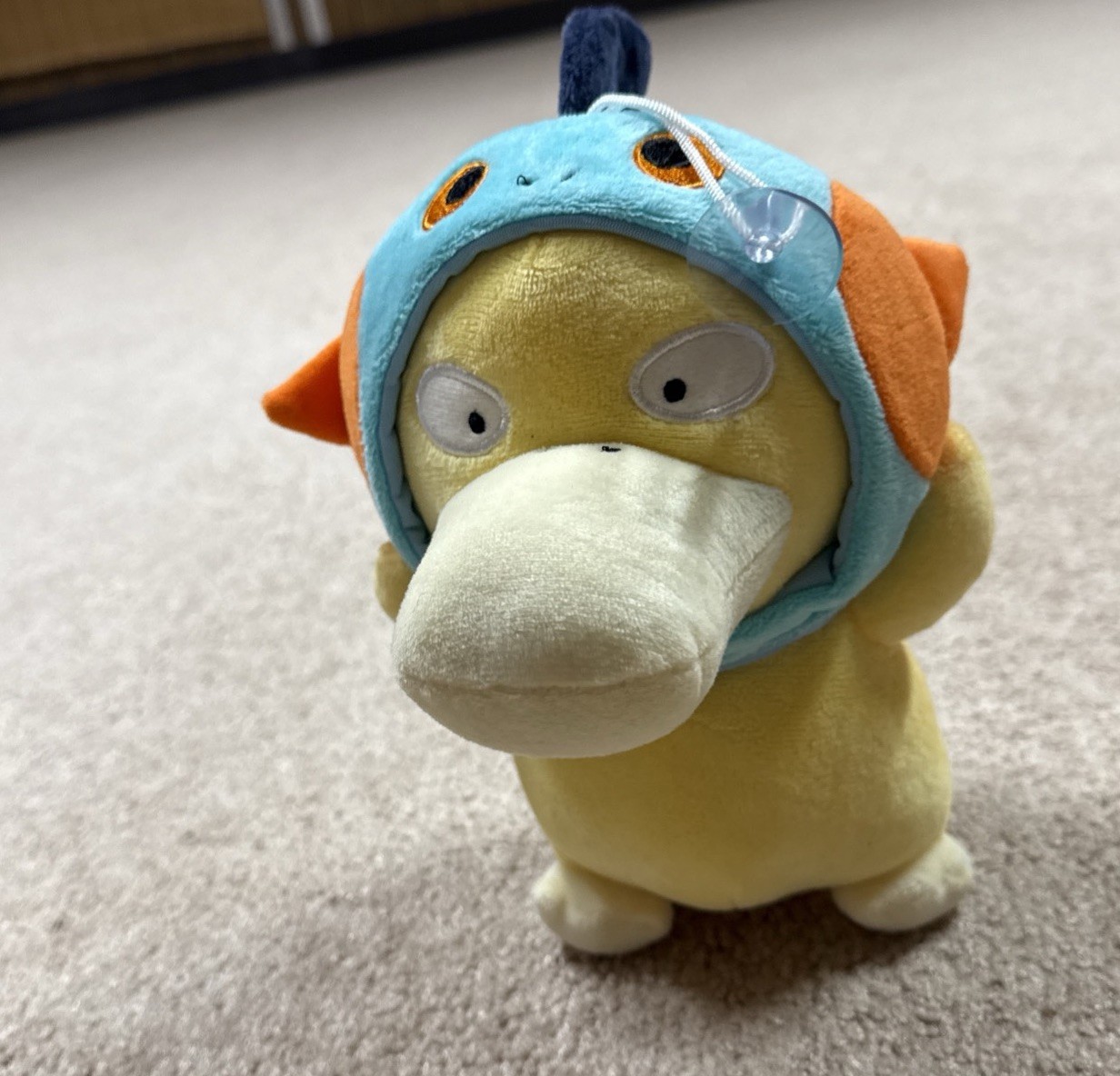 Pokemon Psyduck in Marshtomp poncho very cute plush UNOFFICIAL noTag