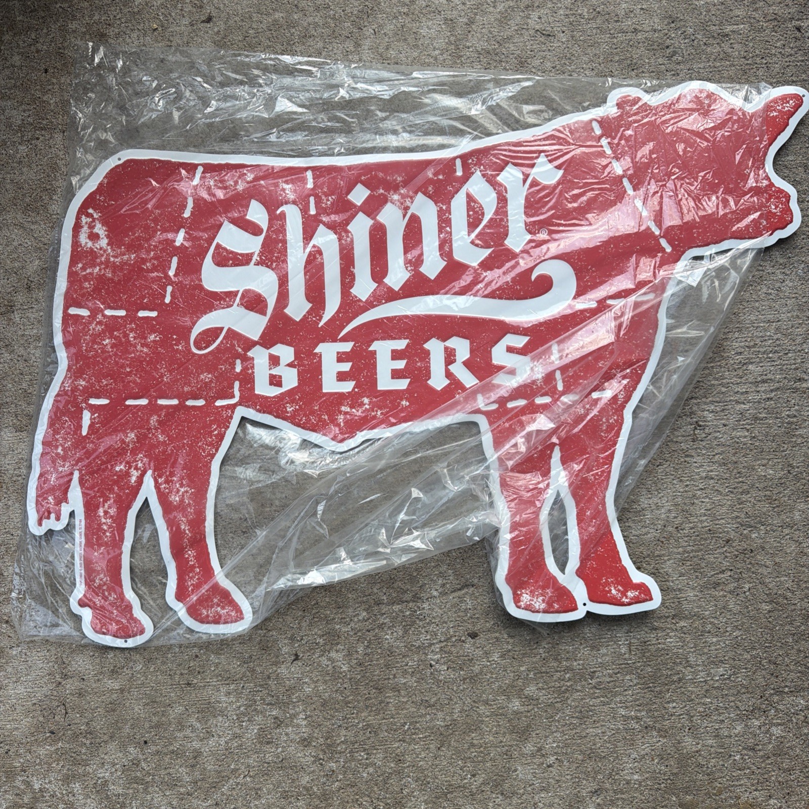 New 2023 SHINER BOCK BEER Spoetzl Brewery TEXAS COW Steer SIGN MAN CAVE Metal