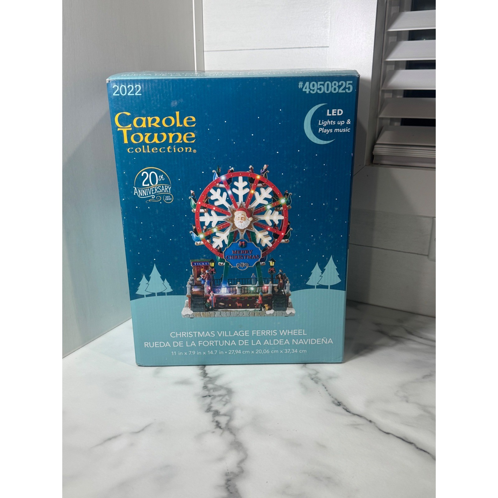 Lemax Carole Towne Christmas Village Ferris Wheel 2022 Animated Musical 8 songs