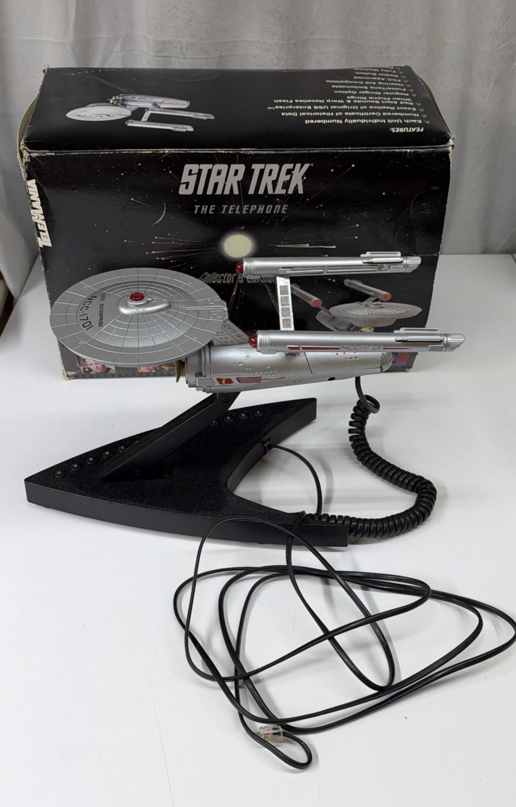 Vintage 1993 Star Trek Enterprise The Telephone Collector’s Edition in Box
