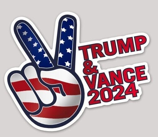 Donald Trump JD Vance For President and VICE PRESIDENT 2024 Vinyl Sticker
