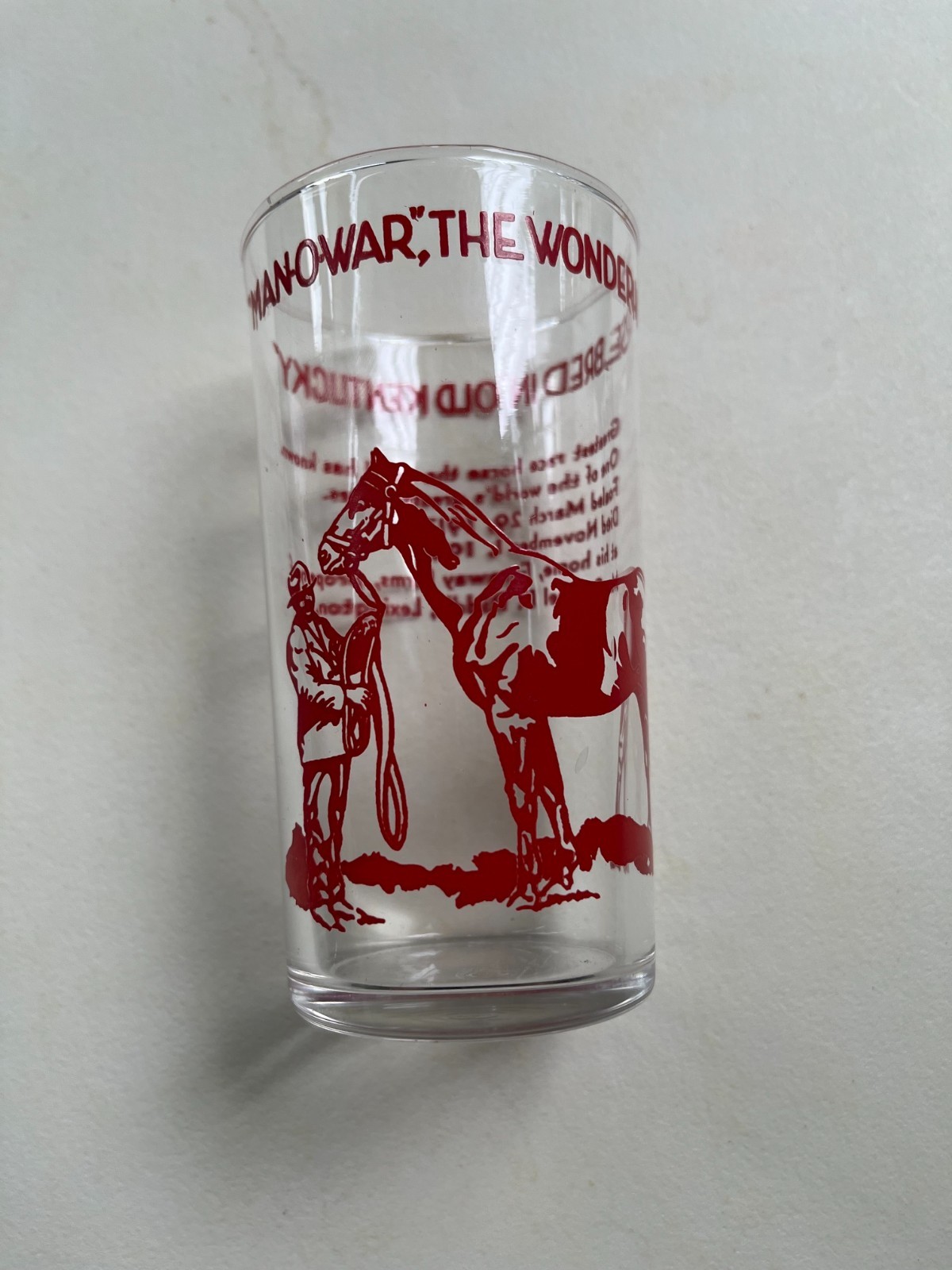 MAN O WAR COMMEMERATIVE GLASS