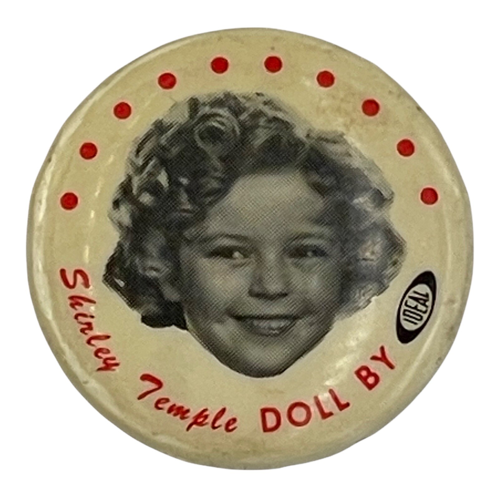 Vintage 1972 Shirley Temple Doll by Ideal Advertising Pin Pinback Button 1 1/4\
