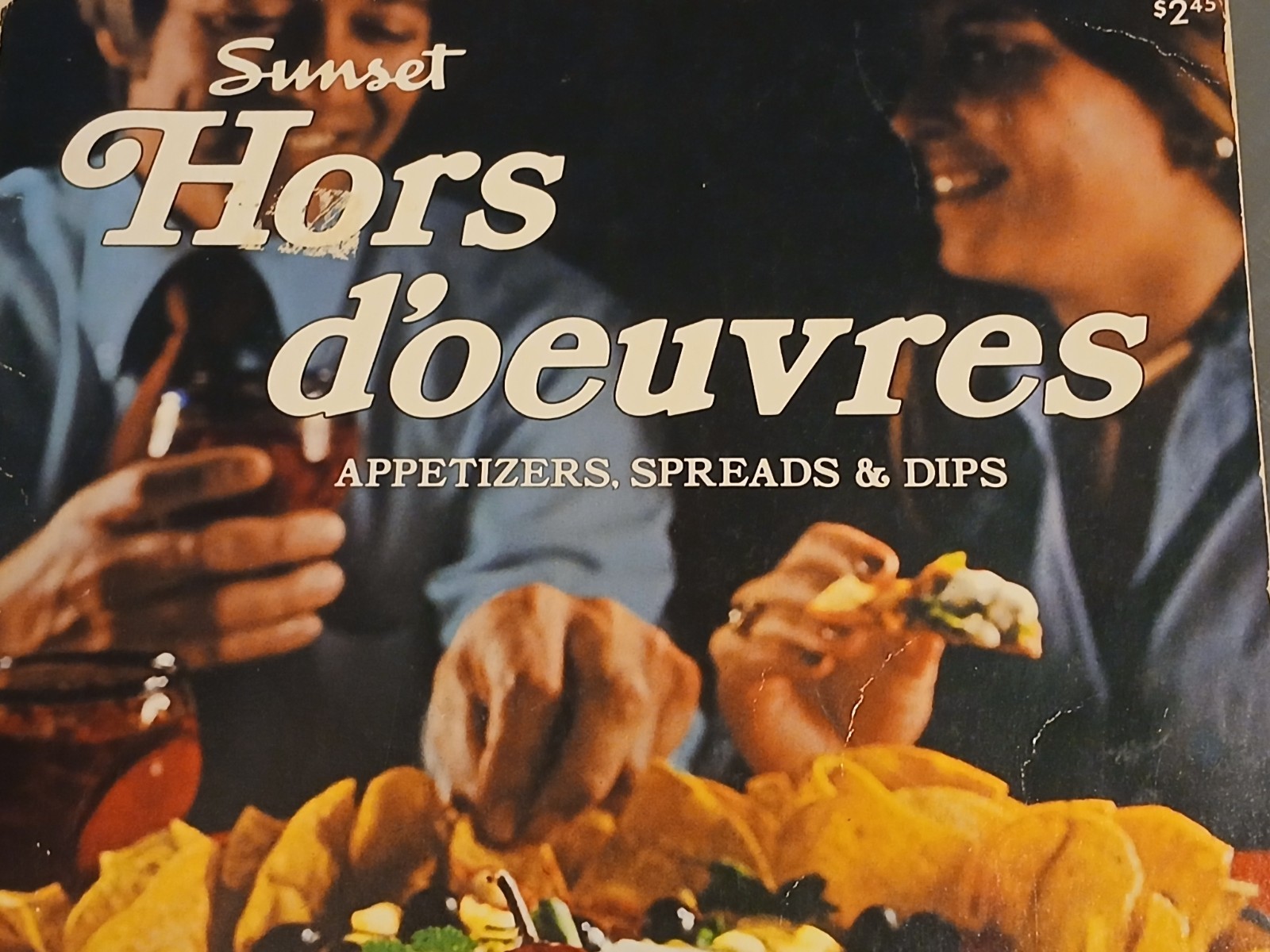 vintage Sunset cookbook hors d'oeuvres 1976 first printing, appetizers dips etc