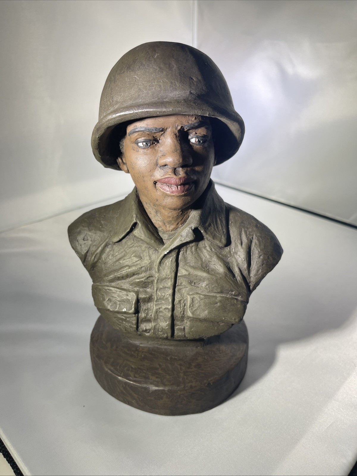 POSITIVE IMAGE Norman A. Hughes bust of African-American soldier
