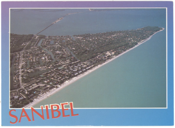 SANIBEL ISLAND - Florida POSTCARD - Aerial View Photo by Cliff Ruquist