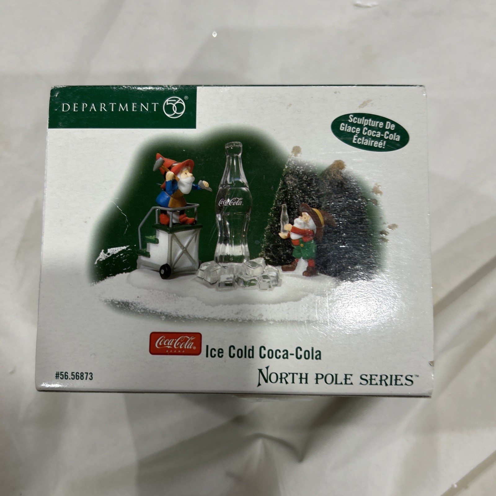 Department 56 North Pole Series Ice Cold Coca Cola #56.56863 2004 Yellowing 
