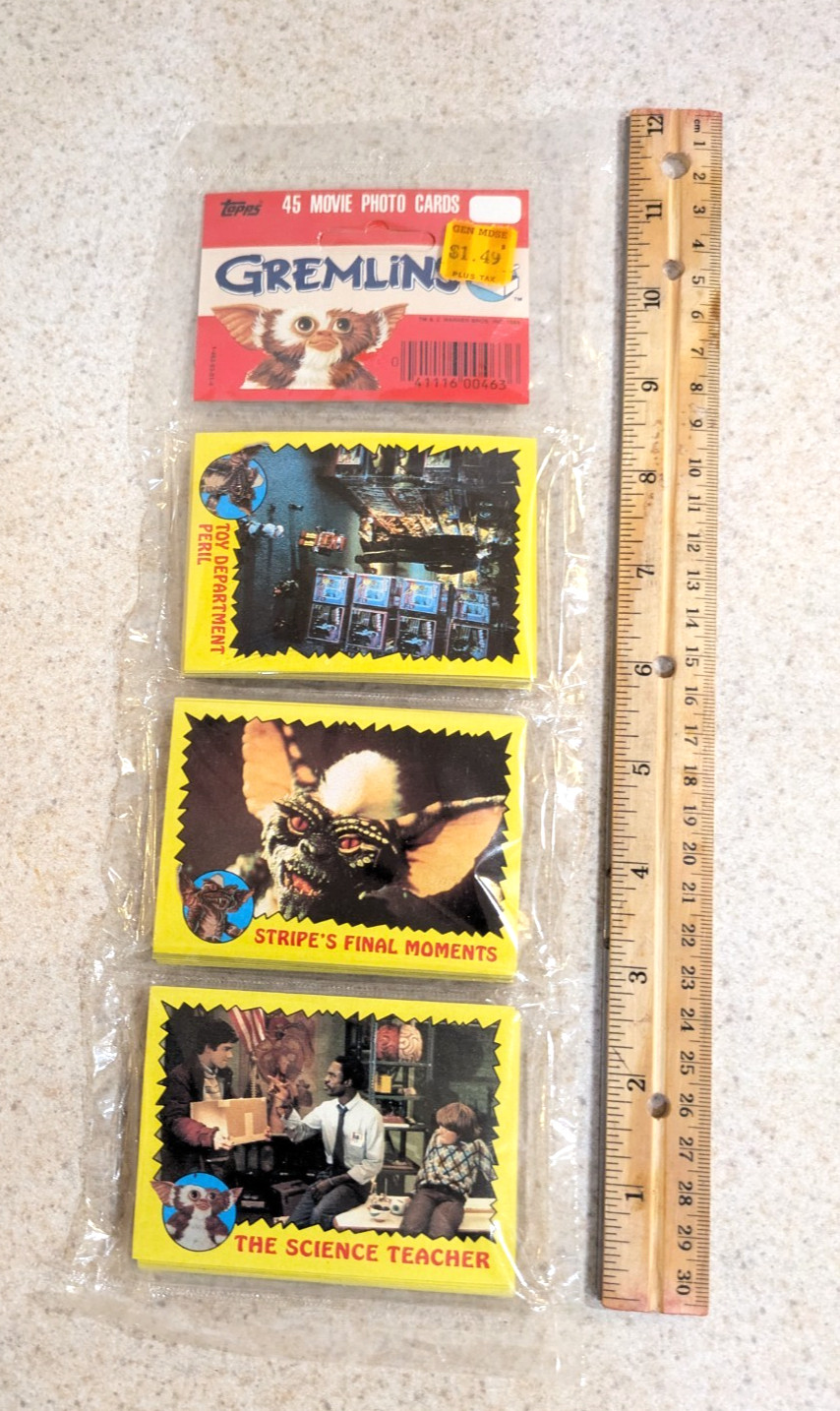 1984 Topps Rack Pack - Gremlins - 45 Movie Photo Cards (SEALED)