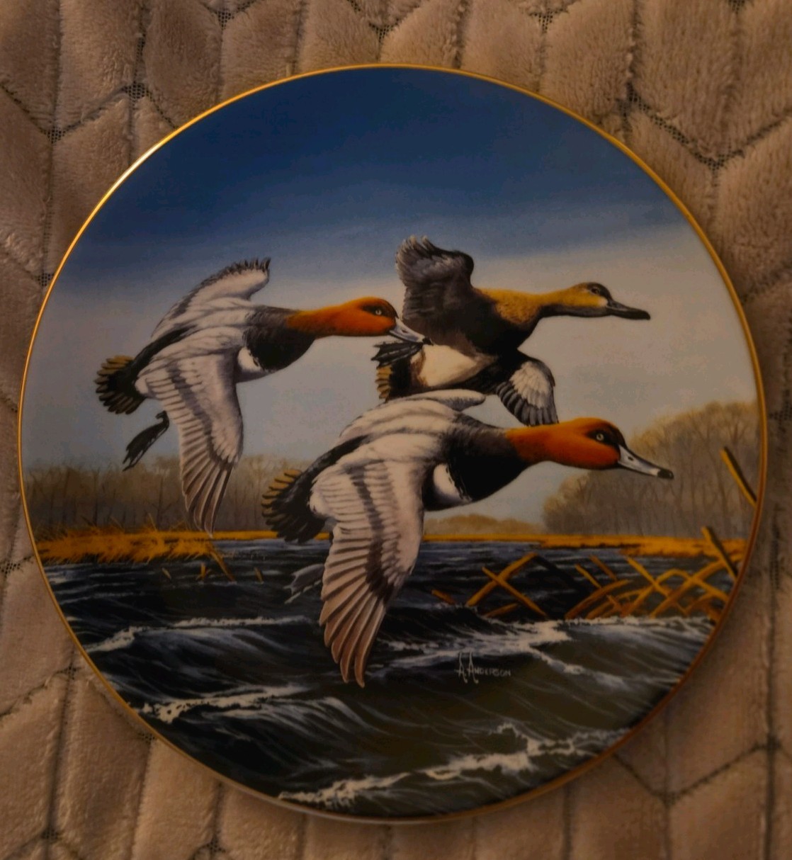 REDHEADS Plate The Federal Duck Stamp Collection Arthur D. Anderson #9 WS George
