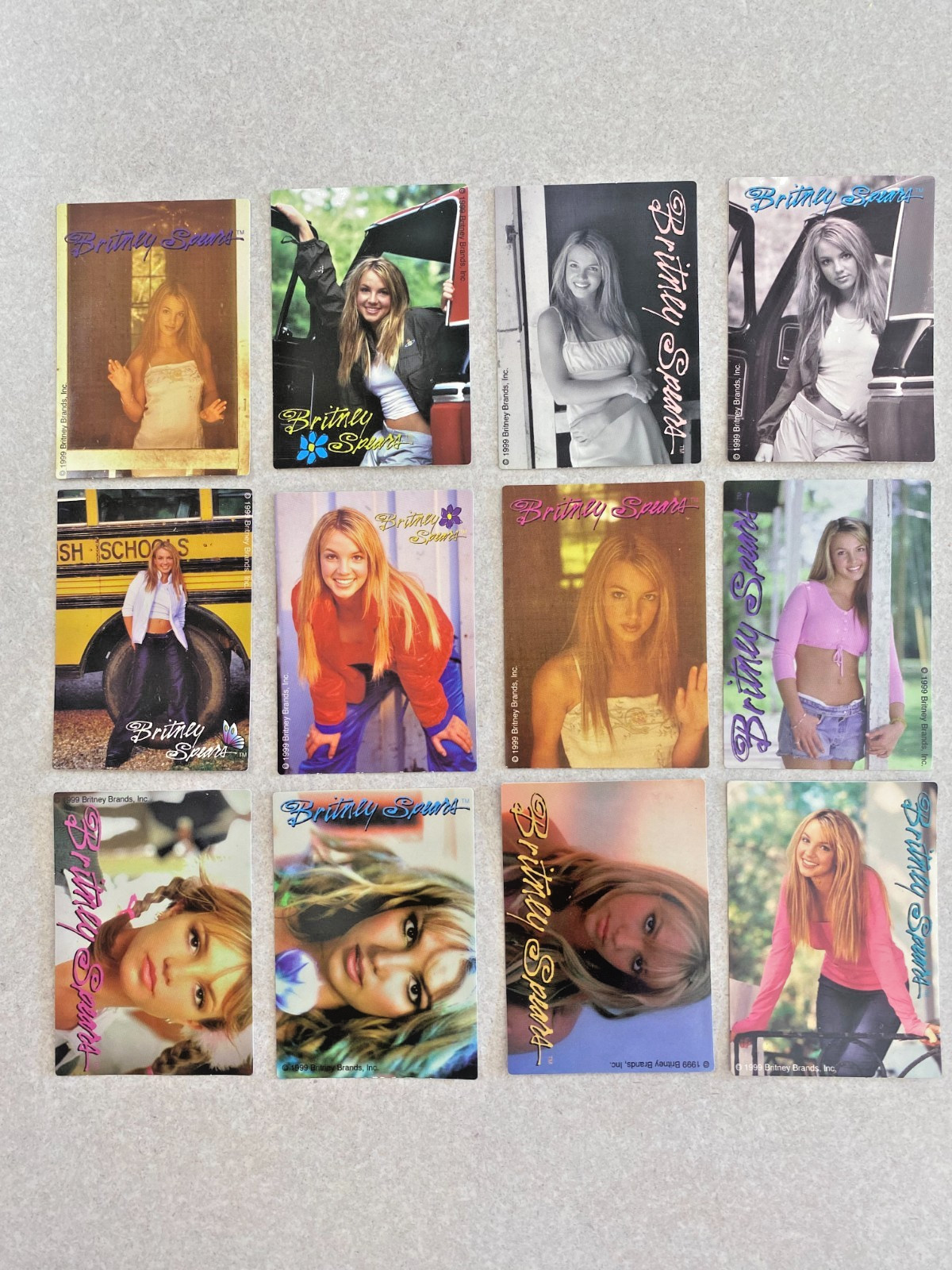 1999 Britney Spears Series 2 Complete Set of 12 Vending Machine Stickers Vintage
