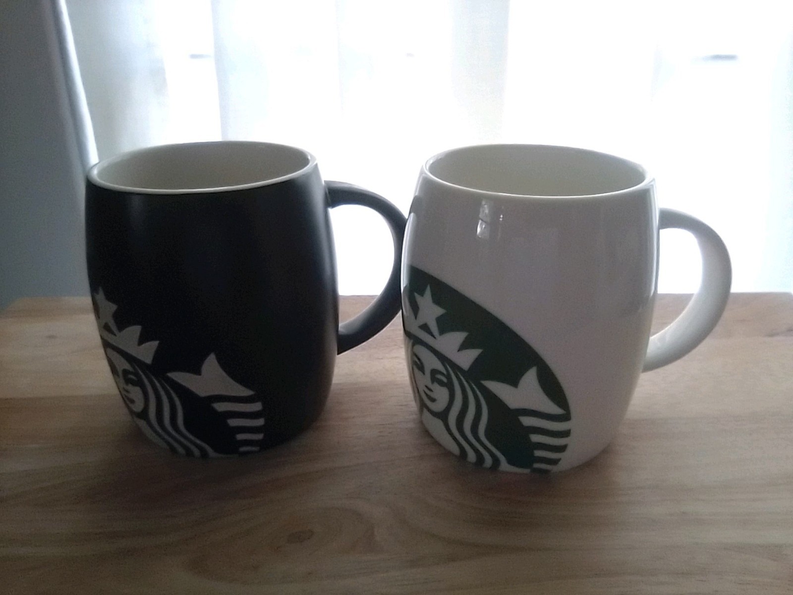 Starbucks Coffee Barrel Mugs 2011, 2010  Mermaid Siren Logo Set of 2