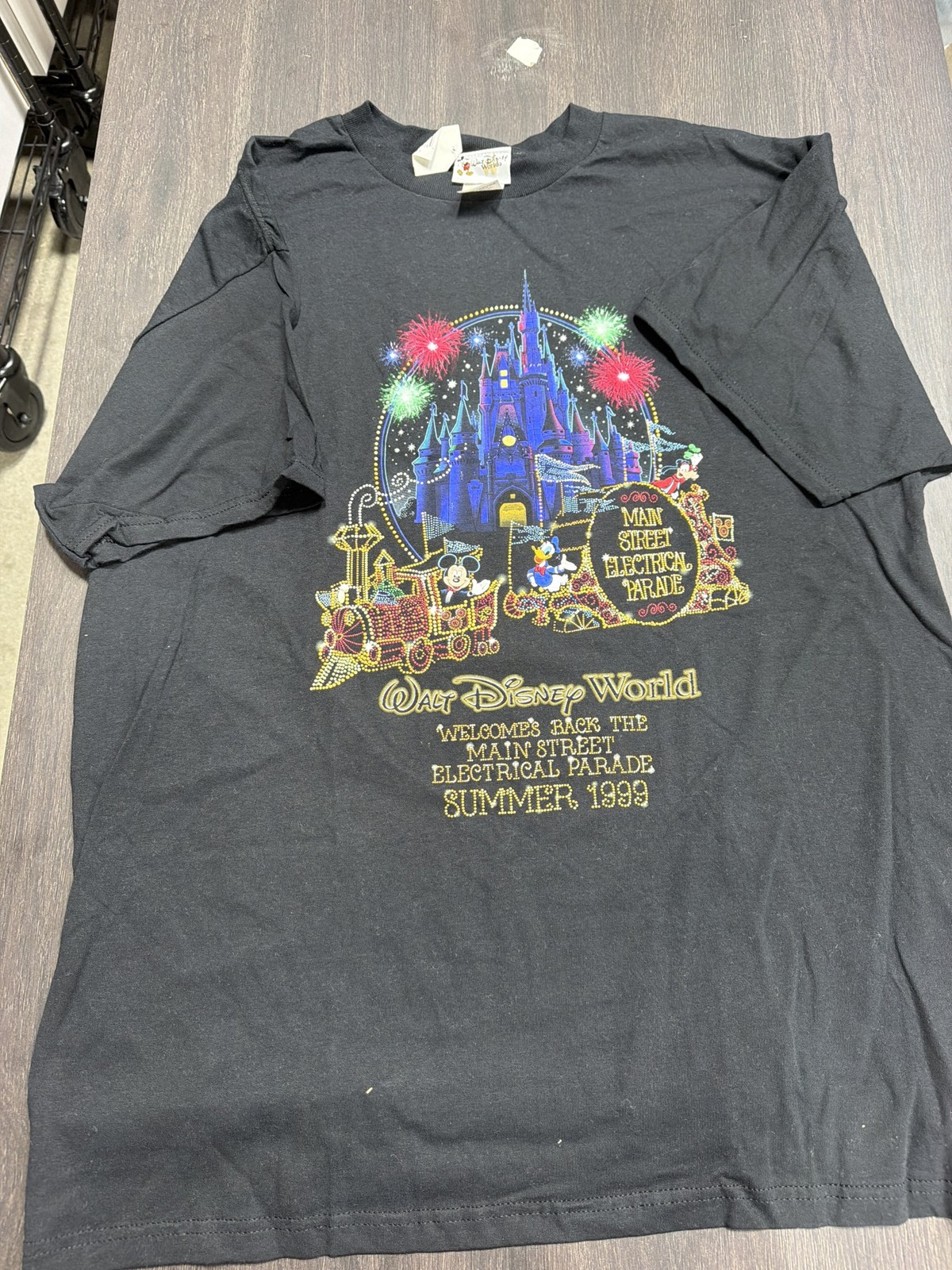 Vintage WDW Main Street Electrical Parade Summer 1999 T-Shirt Made in USA XL NWT