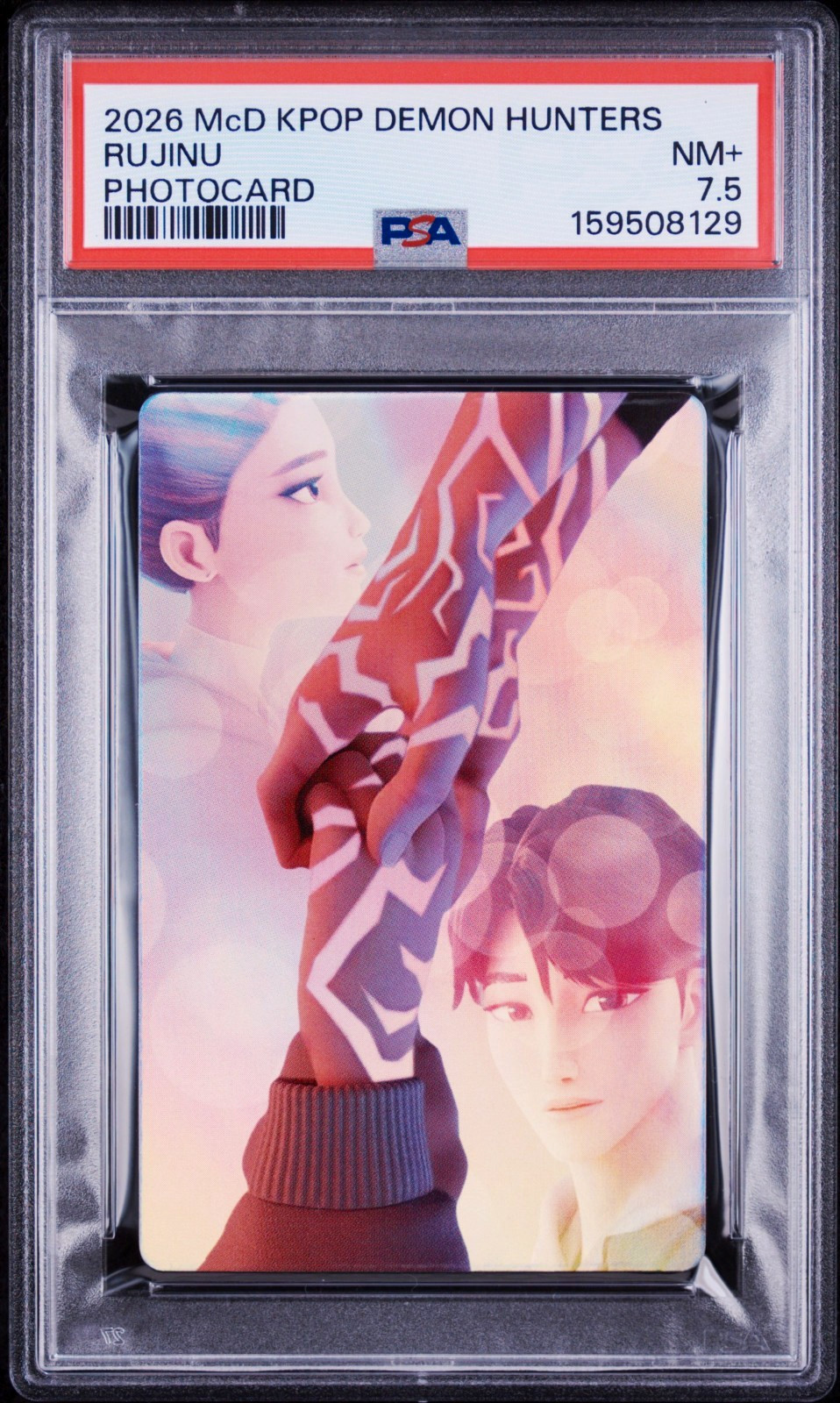 Rumi & Jinu 2026 McDonald's K-Pop Demon Hunters Huntrix Photocard PSA 7.5 Rujinu Rumi & Jinu 2026 McDonald's K-Pop Demon Hunters Huntrix Photocard PSA 7.5 Rujinu